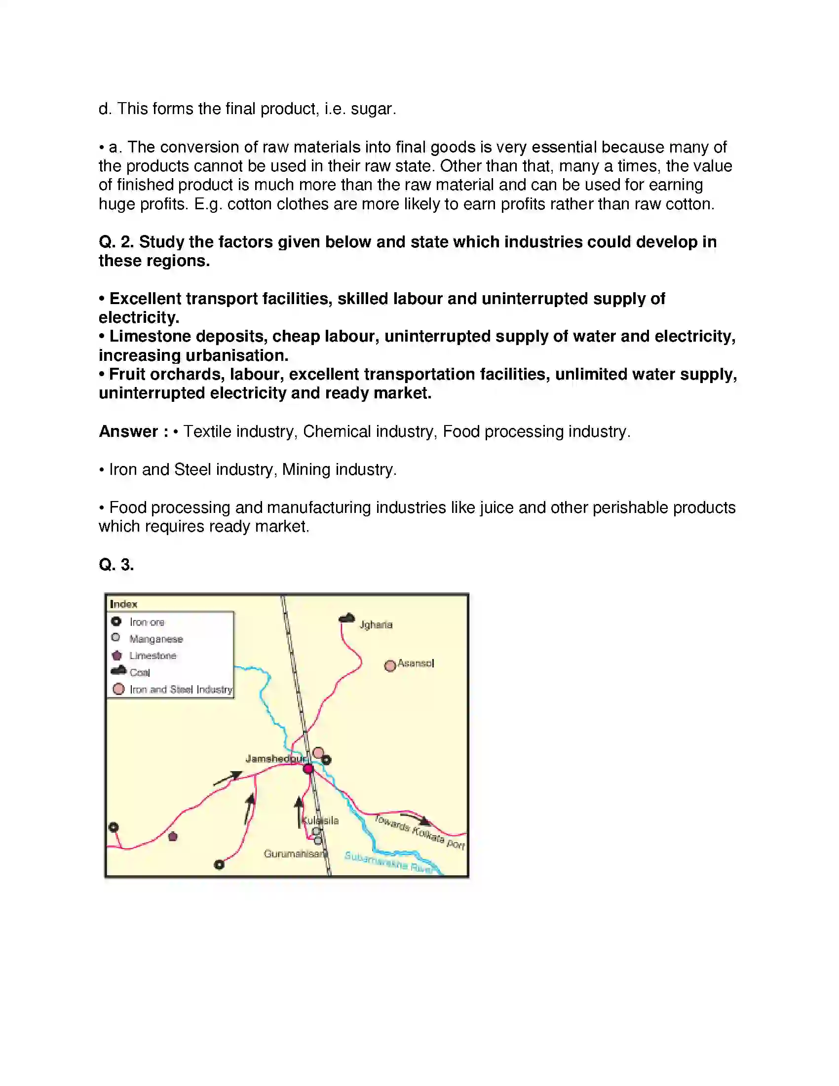 Maharashtra Board Class 8th Geography - English Medium Industries Solution 13