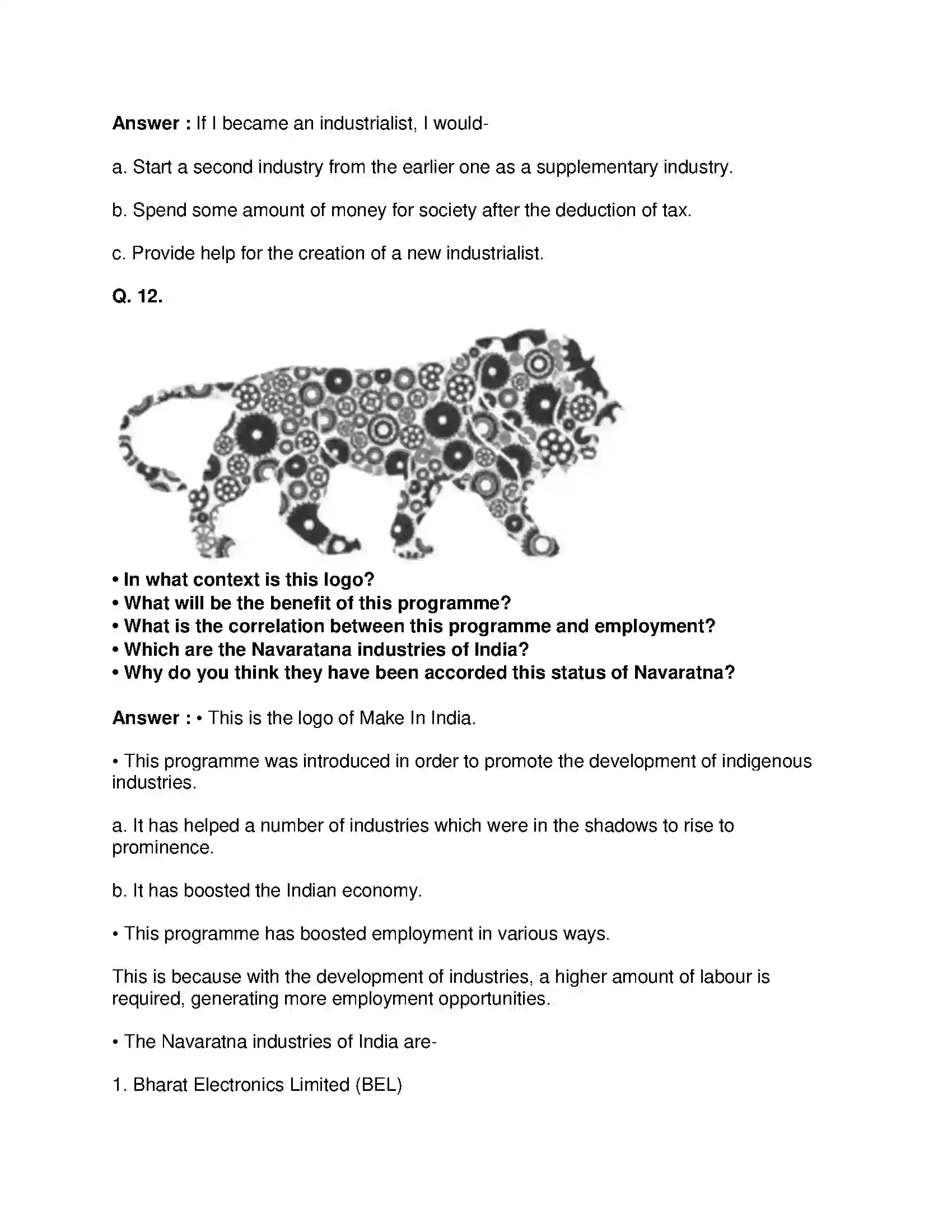 Maharashtra Board Class 8th Geography - English Medium Industries Solution 19