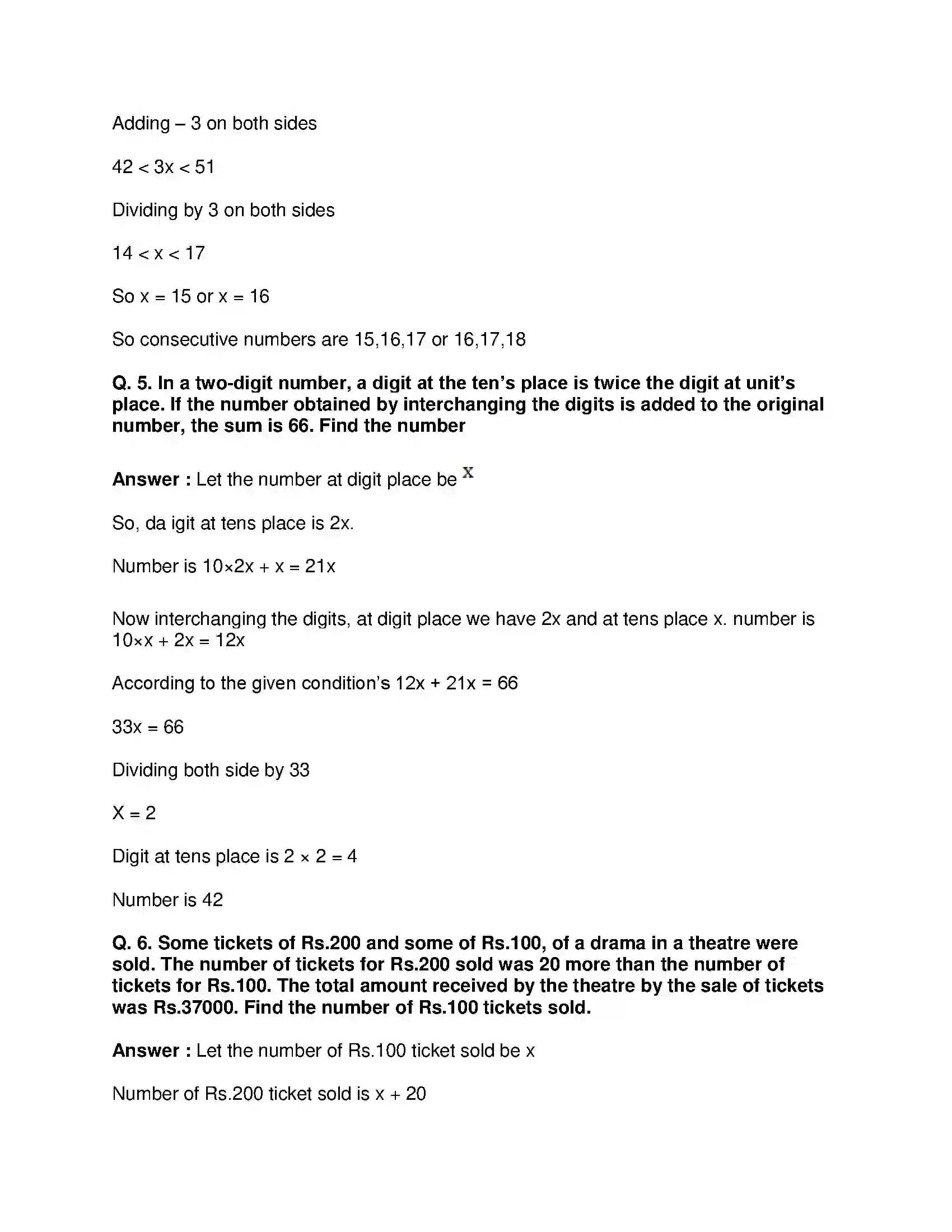 Maharashtra Board Class 8th Mathematics - English Medium Equations in One Variable Solution 10