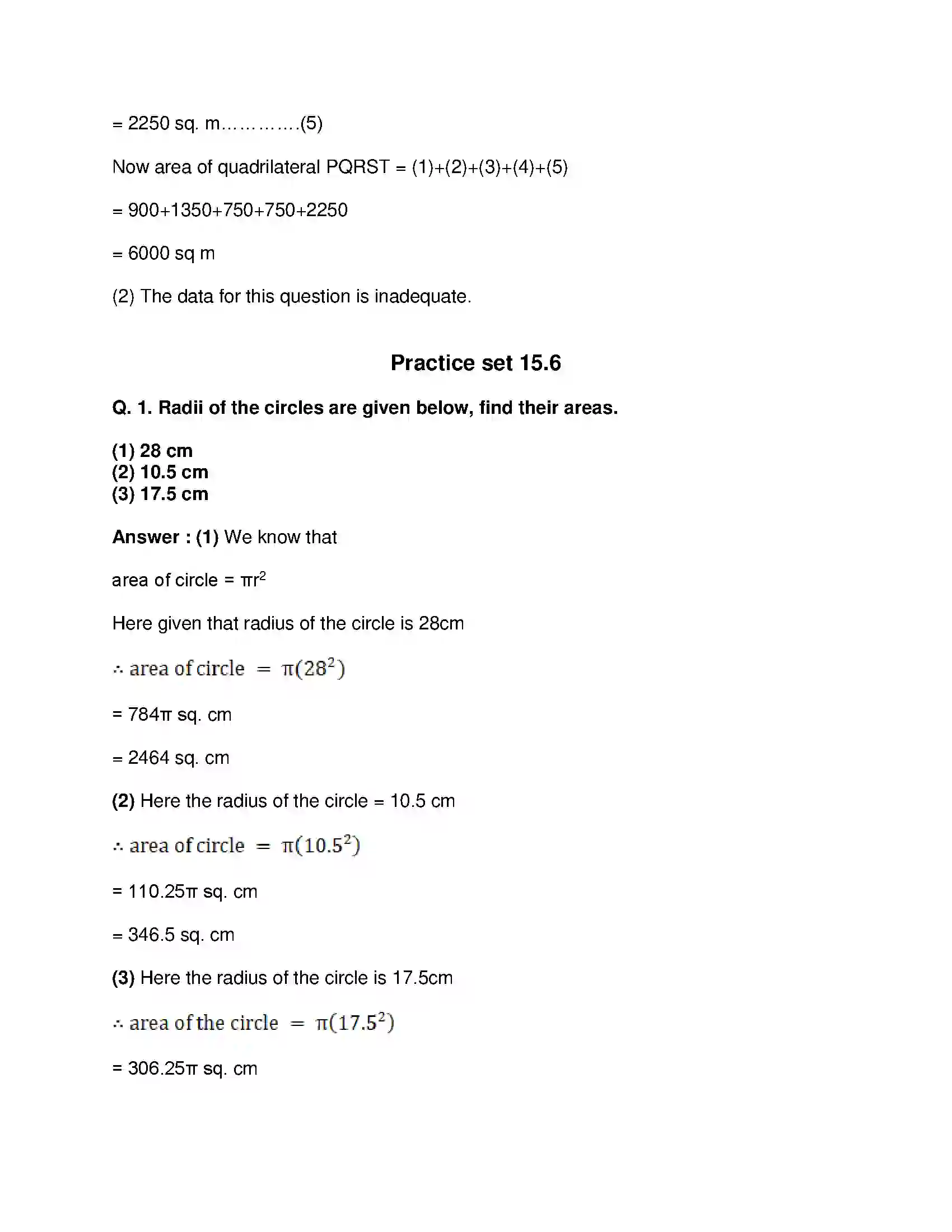 Maharashtra Board Class 8th Mathematics - English Medium Area Solution 14