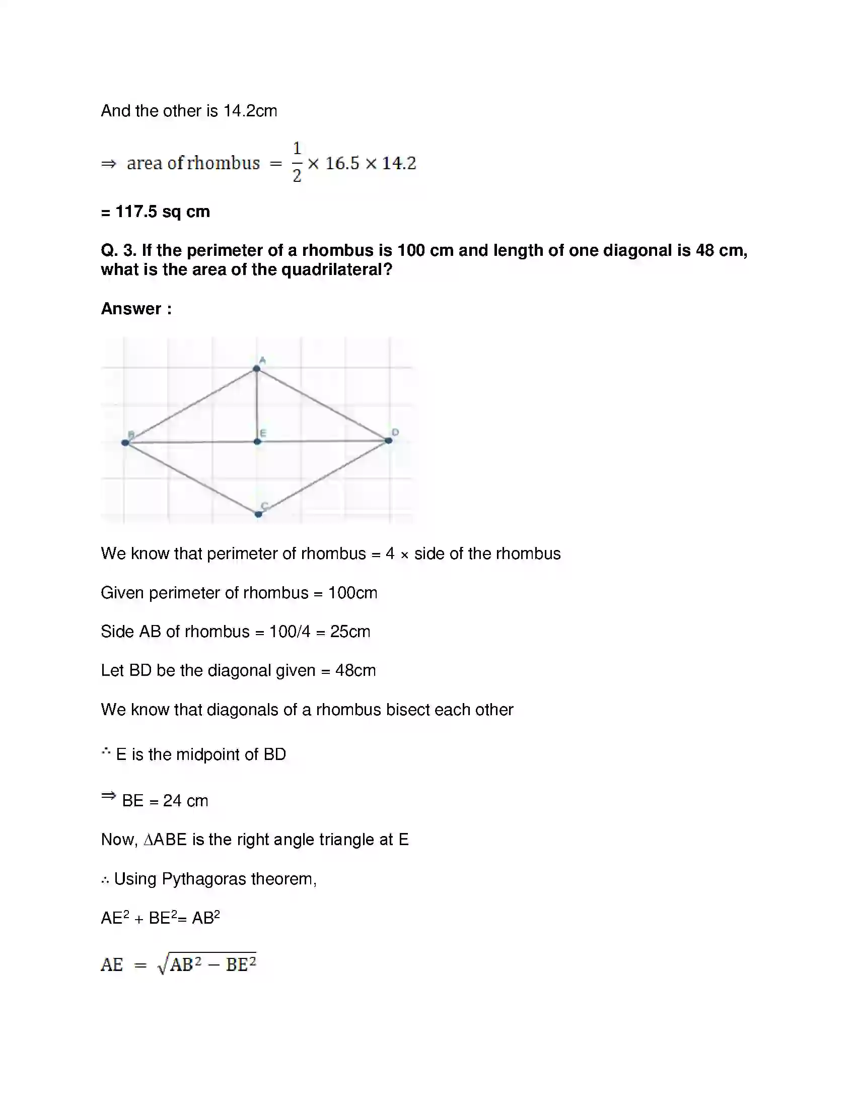 Maharashtra Board Class 8th Mathematics - English Medium Area Solution 3