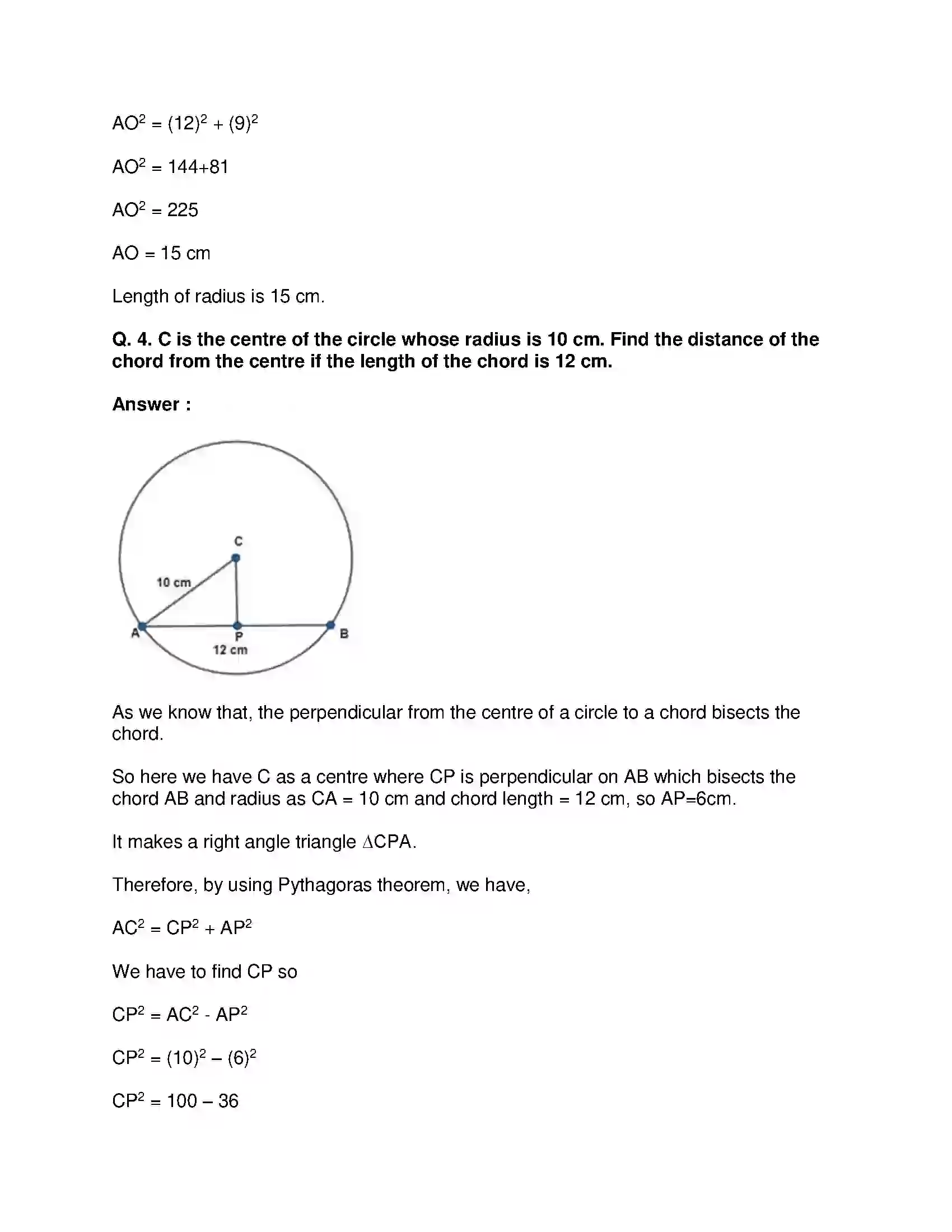 Maharashtra Board Class 8th Mathematics - English Medium Circle : Chord and Arc Solution 3