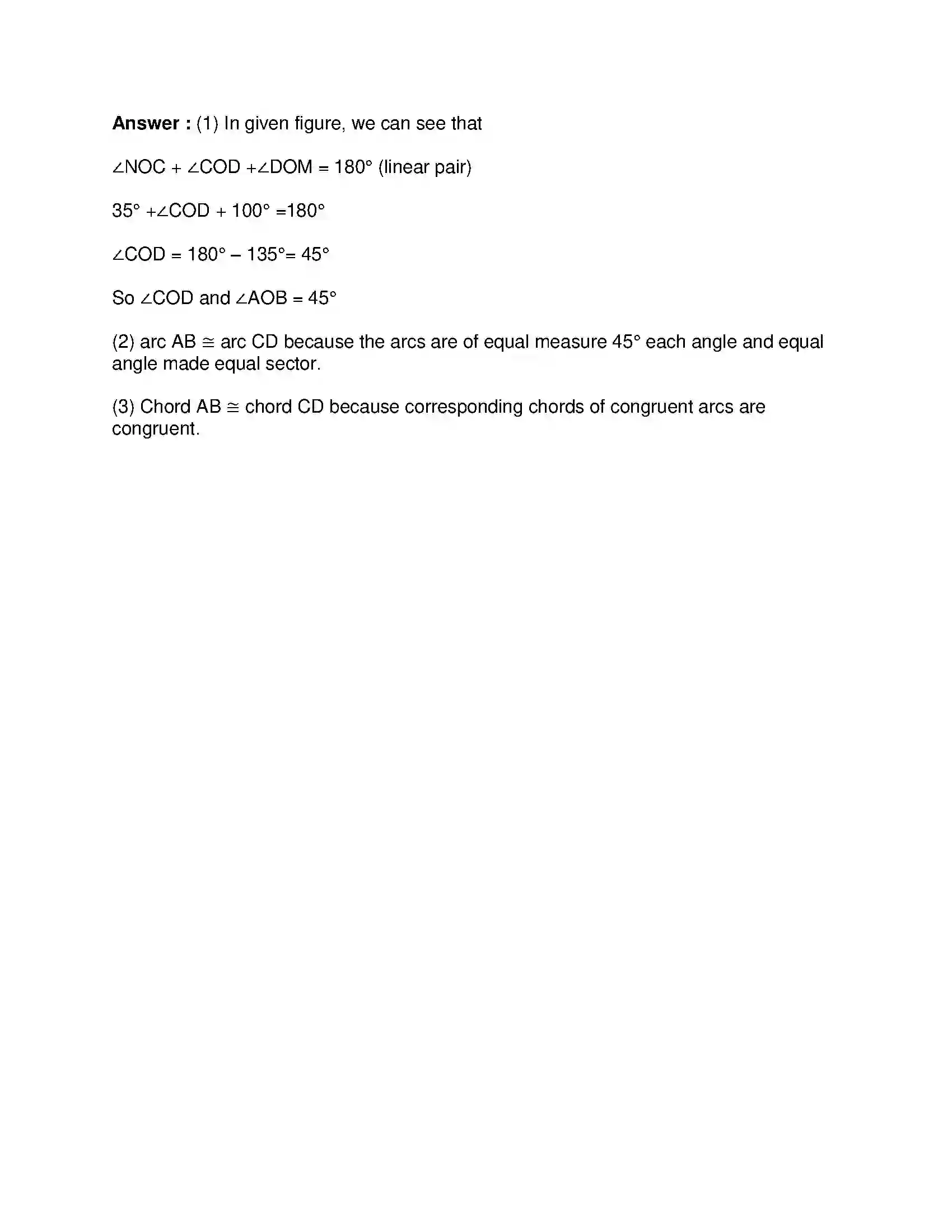 Maharashtra Board Class 8th Mathematics - English Medium Circle : Chord and Arc Solution 5