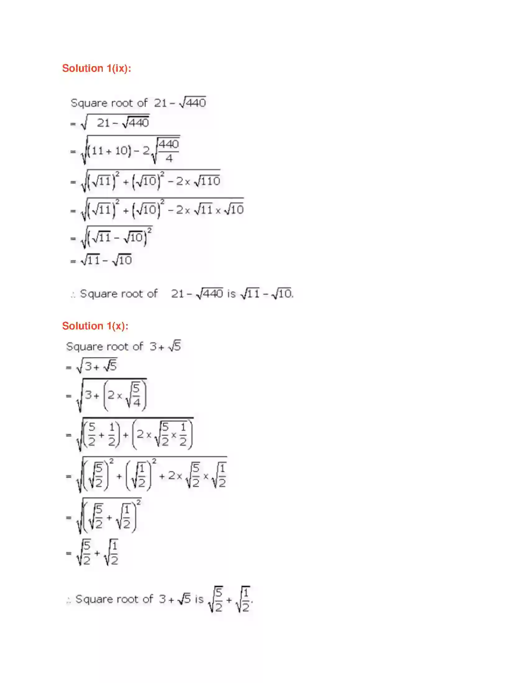 Maharashtra Board Class 9th Algebra Real Numbers Solution 34