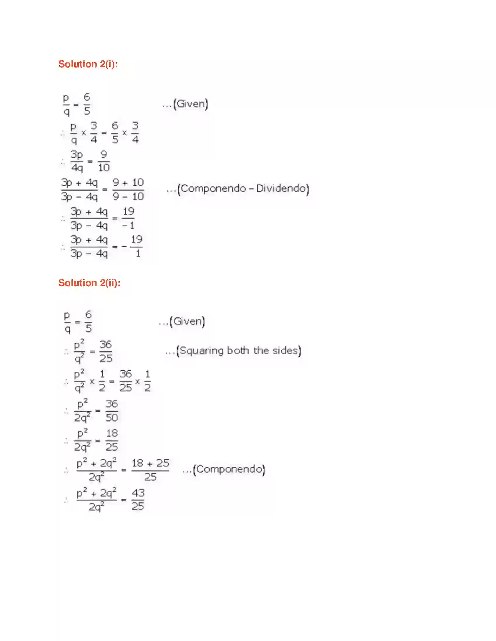 Maharashtra Board Class 9th Algebra Ratio and Proportion Solution 11
