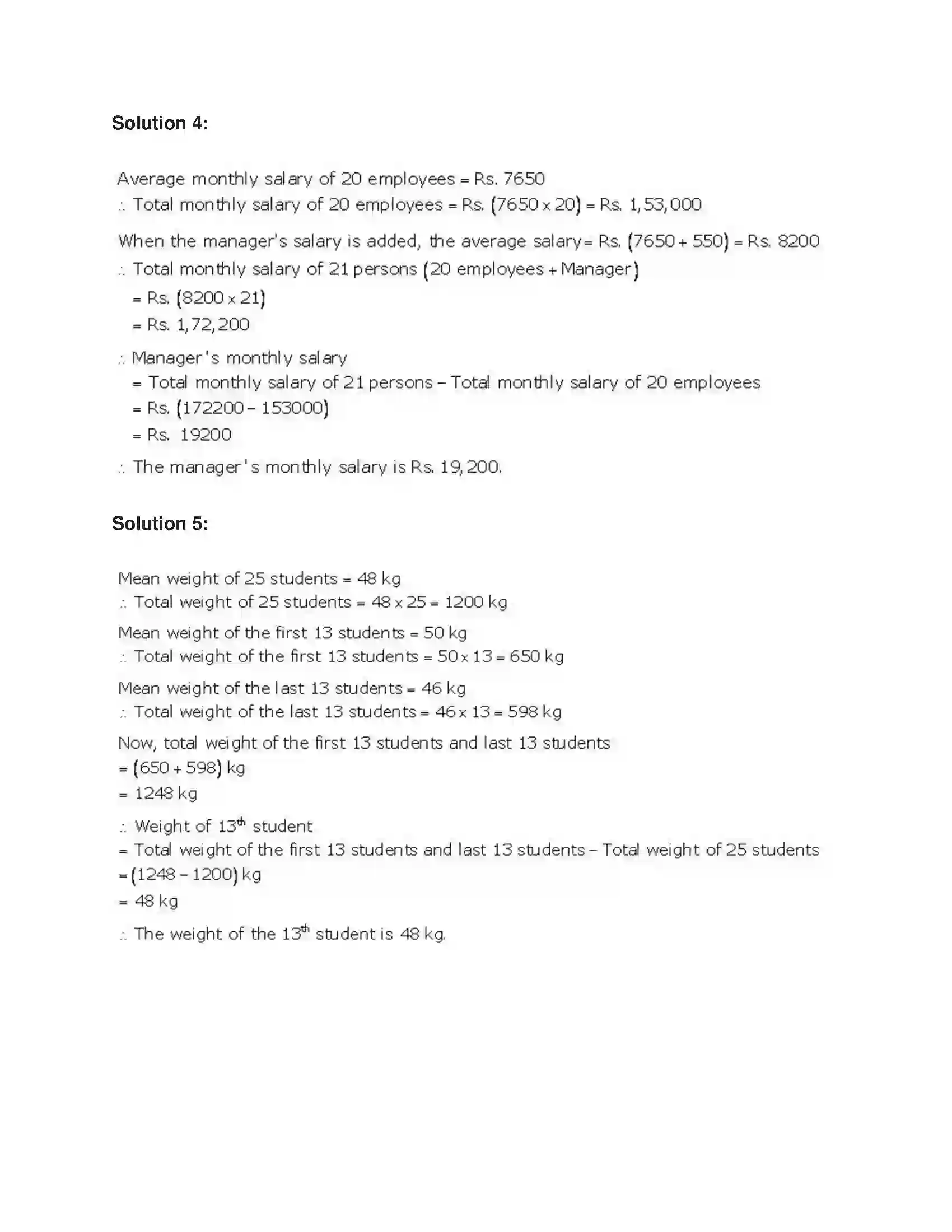 Maharashtra Board Class 9th Algebra Statistics Solution 12