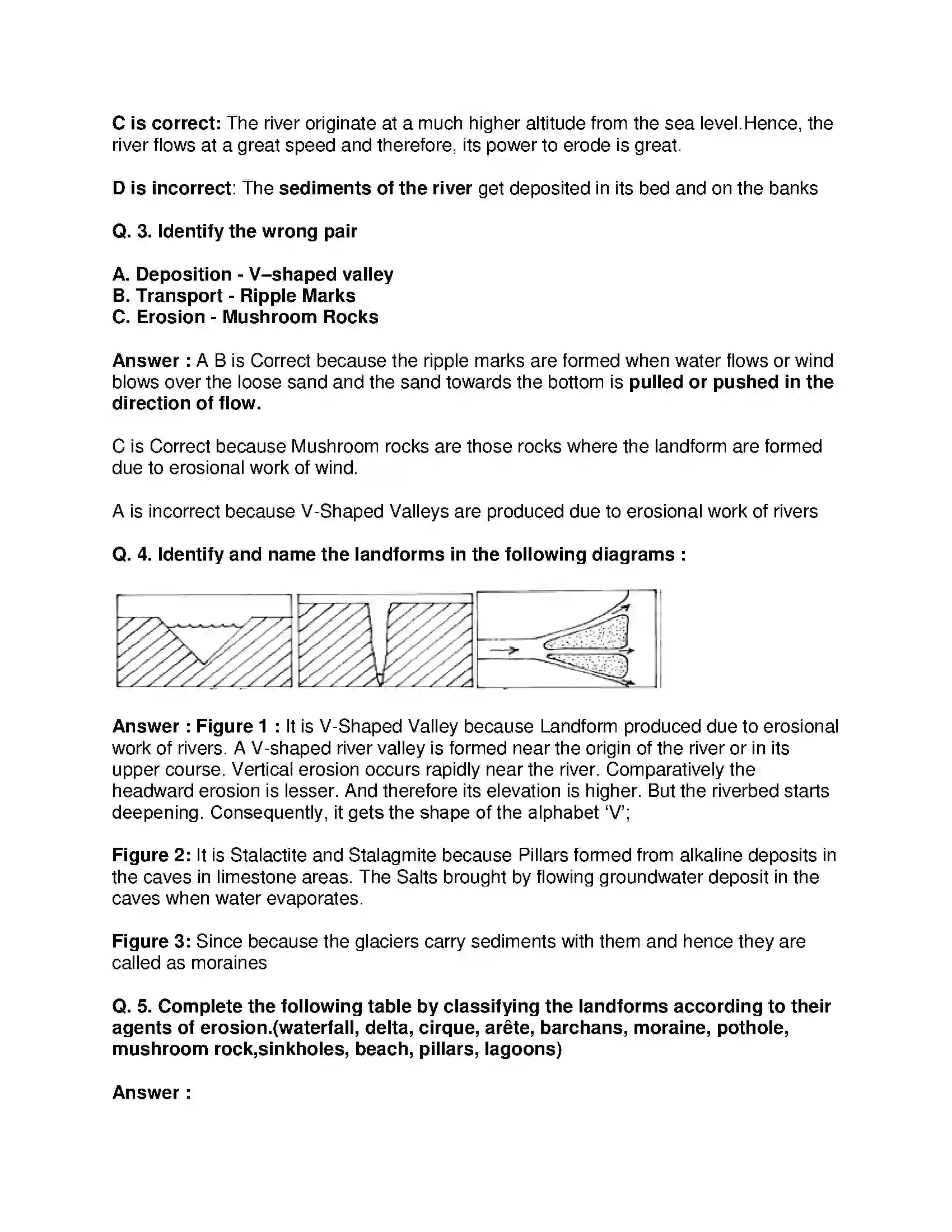 Maharashtra Board Class 9th Geography - English Medium Exogenetic Movements Part-2 Solution 2