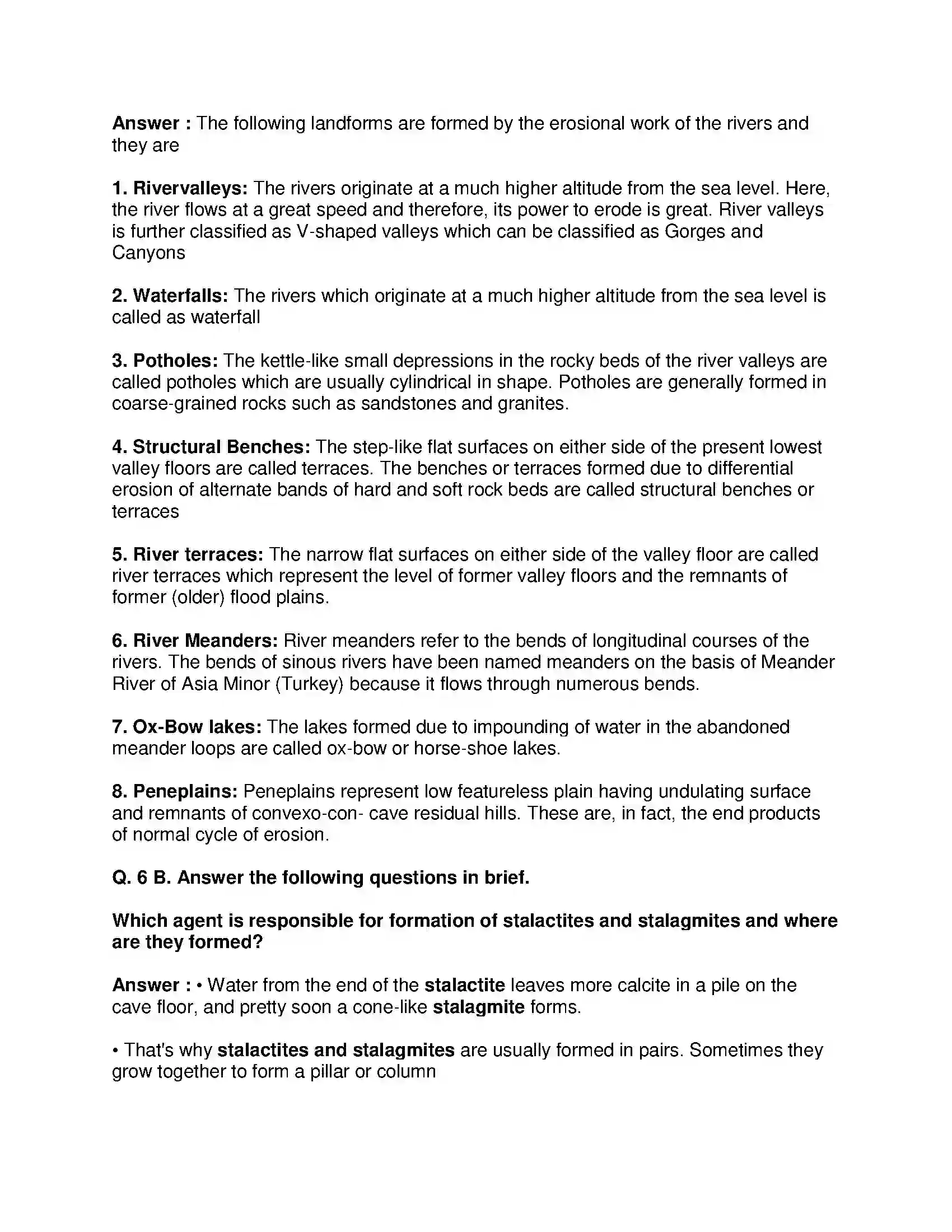 Maharashtra Board Class 9th Geography - English Medium Exogenetic Movements Part-2 Solution 4