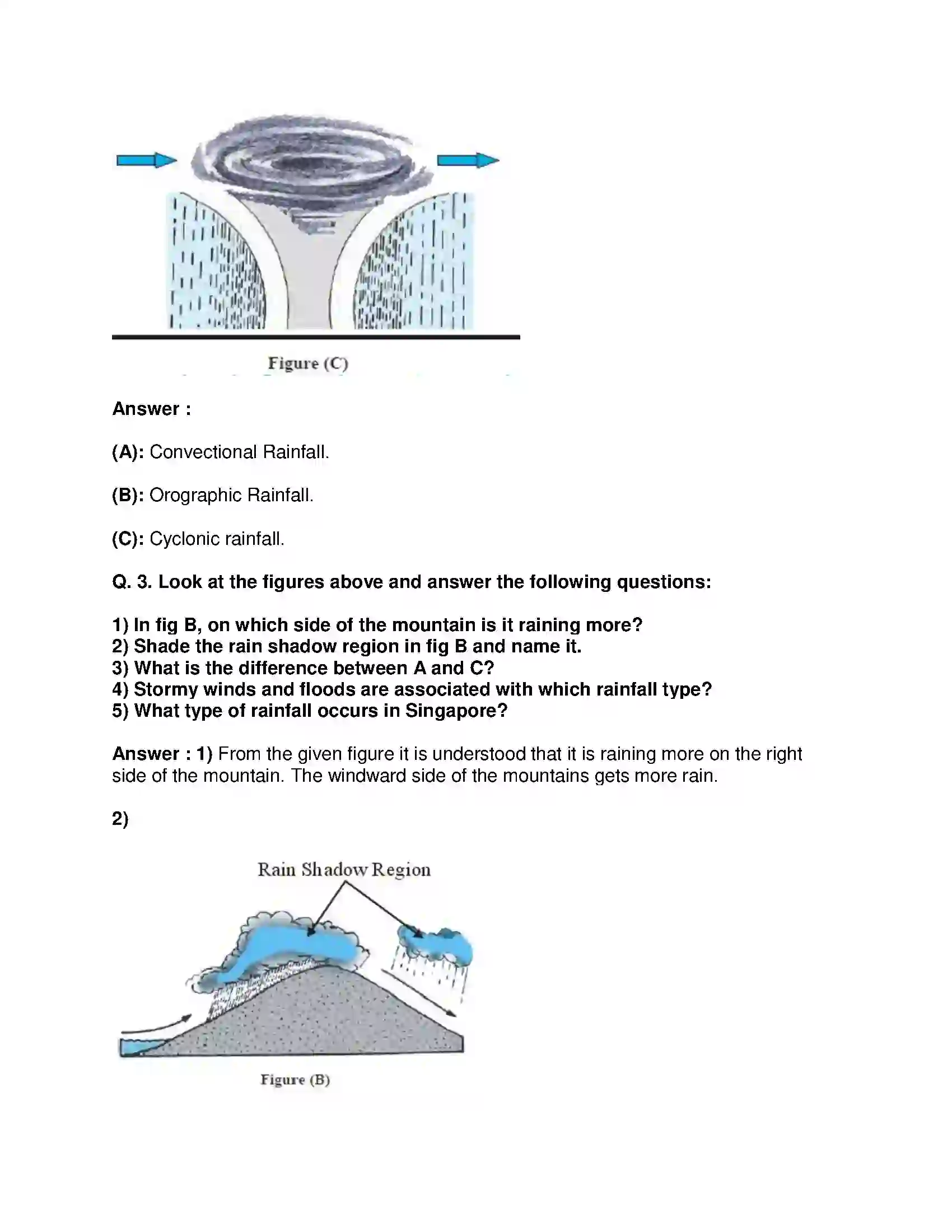 Maharashtra Board Class 9th Geography - English Medium Precipitation Solution 3