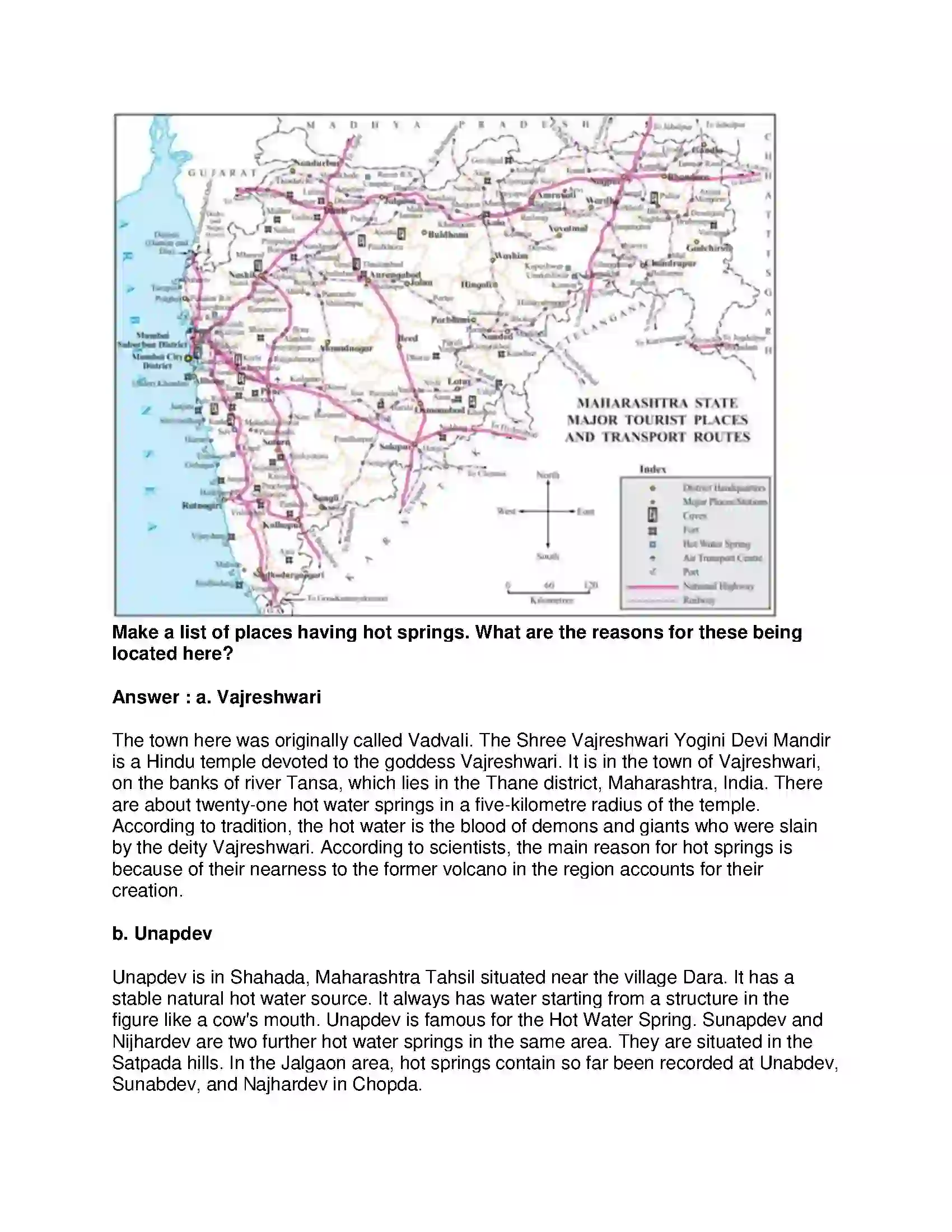 Maharashtra Board Class 9th Geography - English Medium Tourism Solution 11