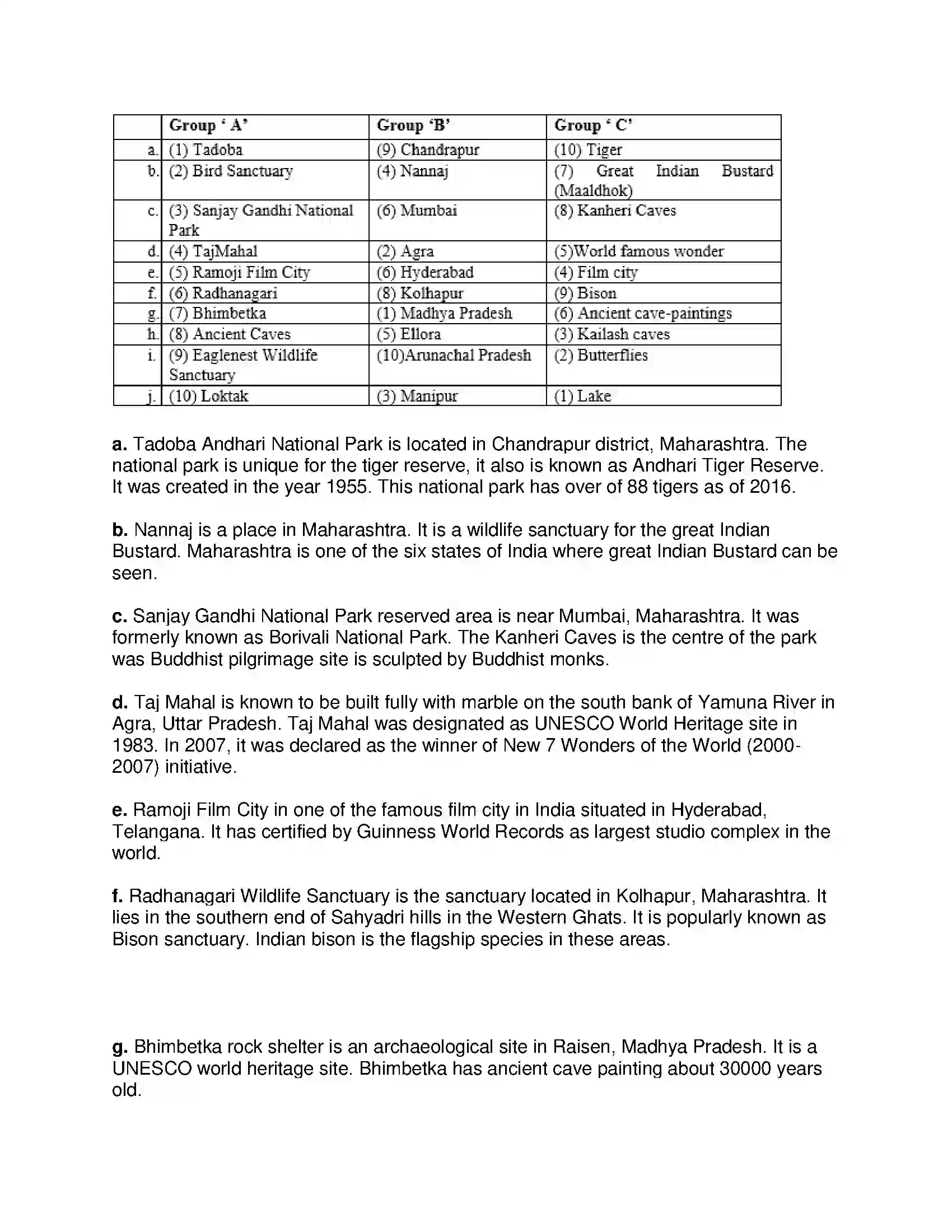 Maharashtra Board Class 9th Geography - English Medium Tourism Solution 3