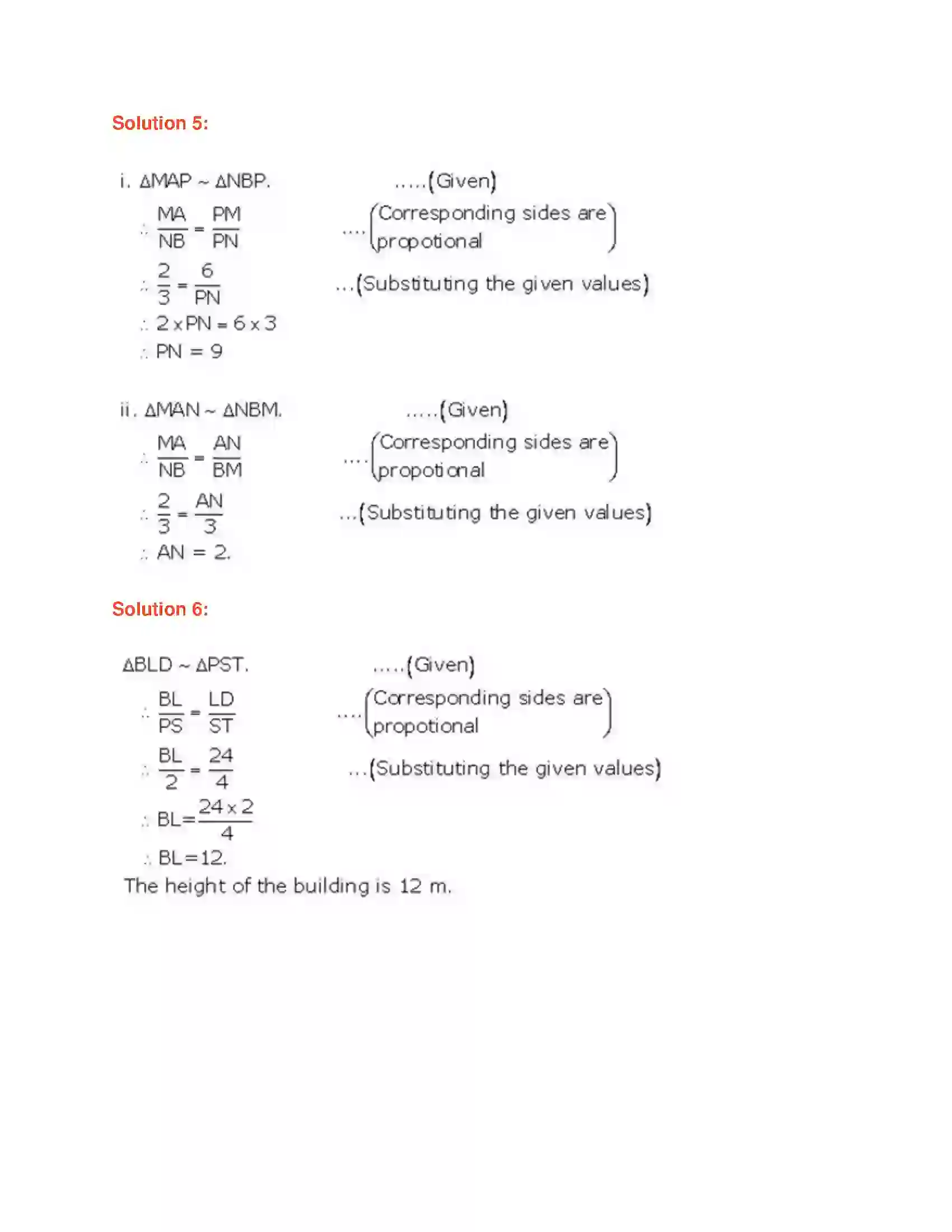 Maharashtra Board Class 9th Geometry Triangles Solution 12