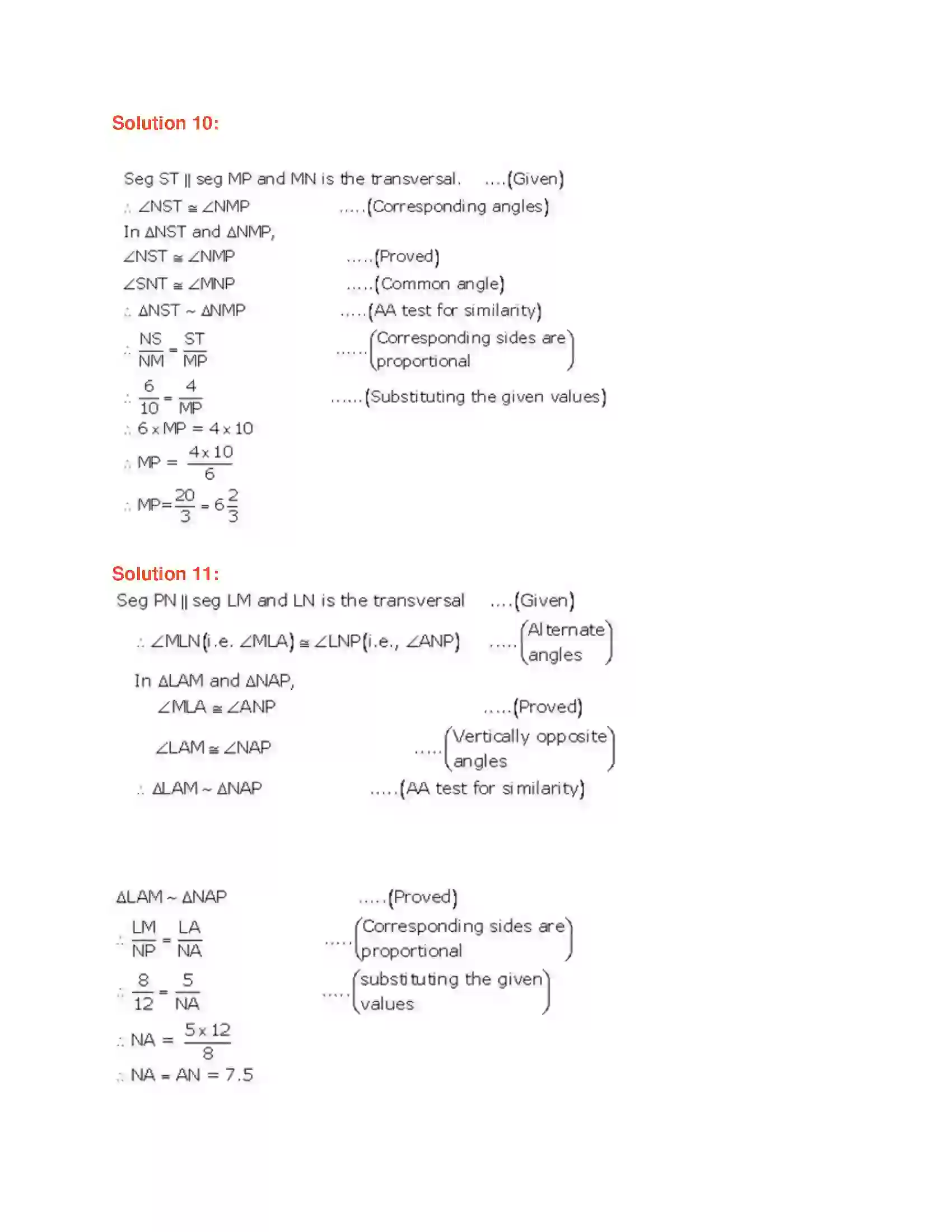 Maharashtra Board Class 9th Geometry Triangles Solution 15
