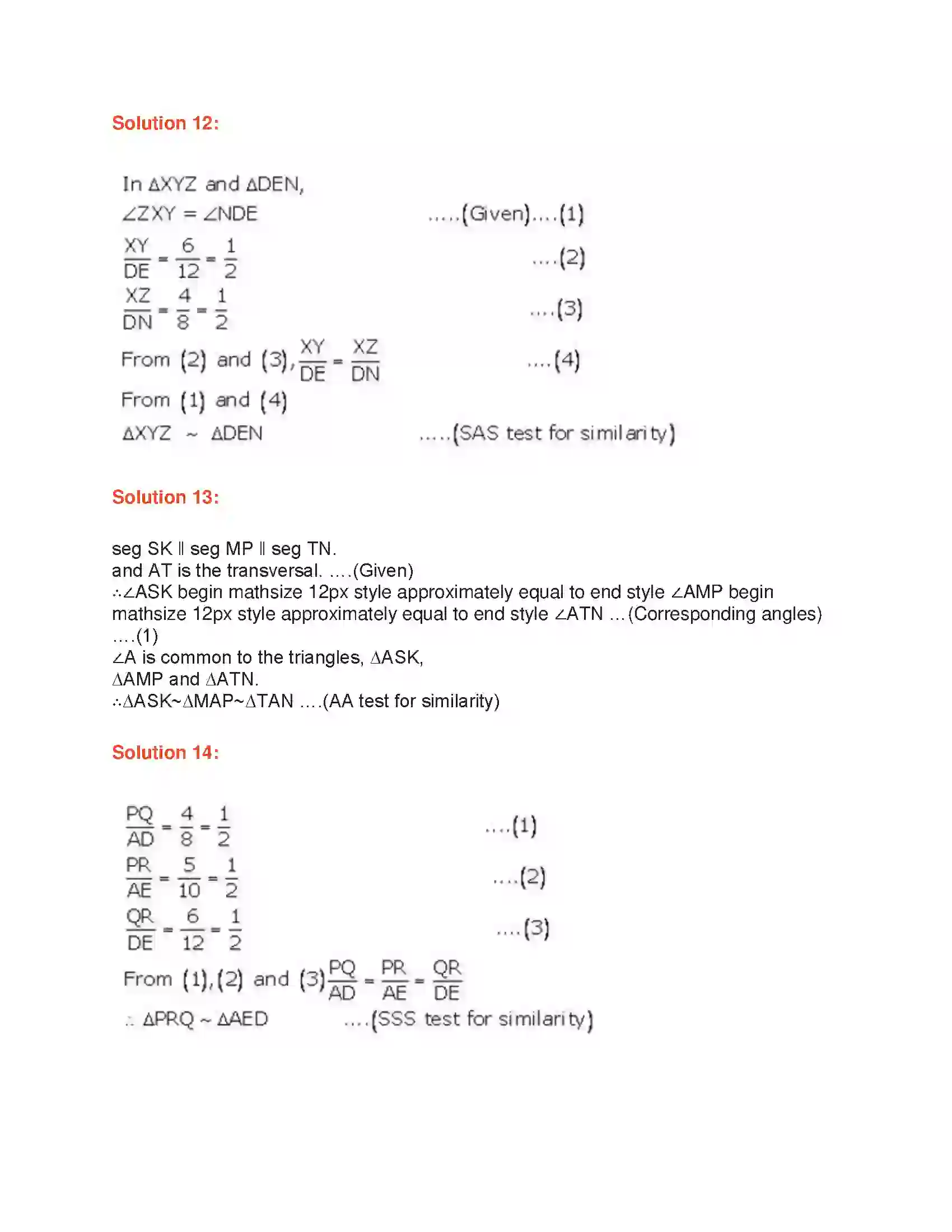 Maharashtra Board Class 9th Geometry Triangles Solution 16