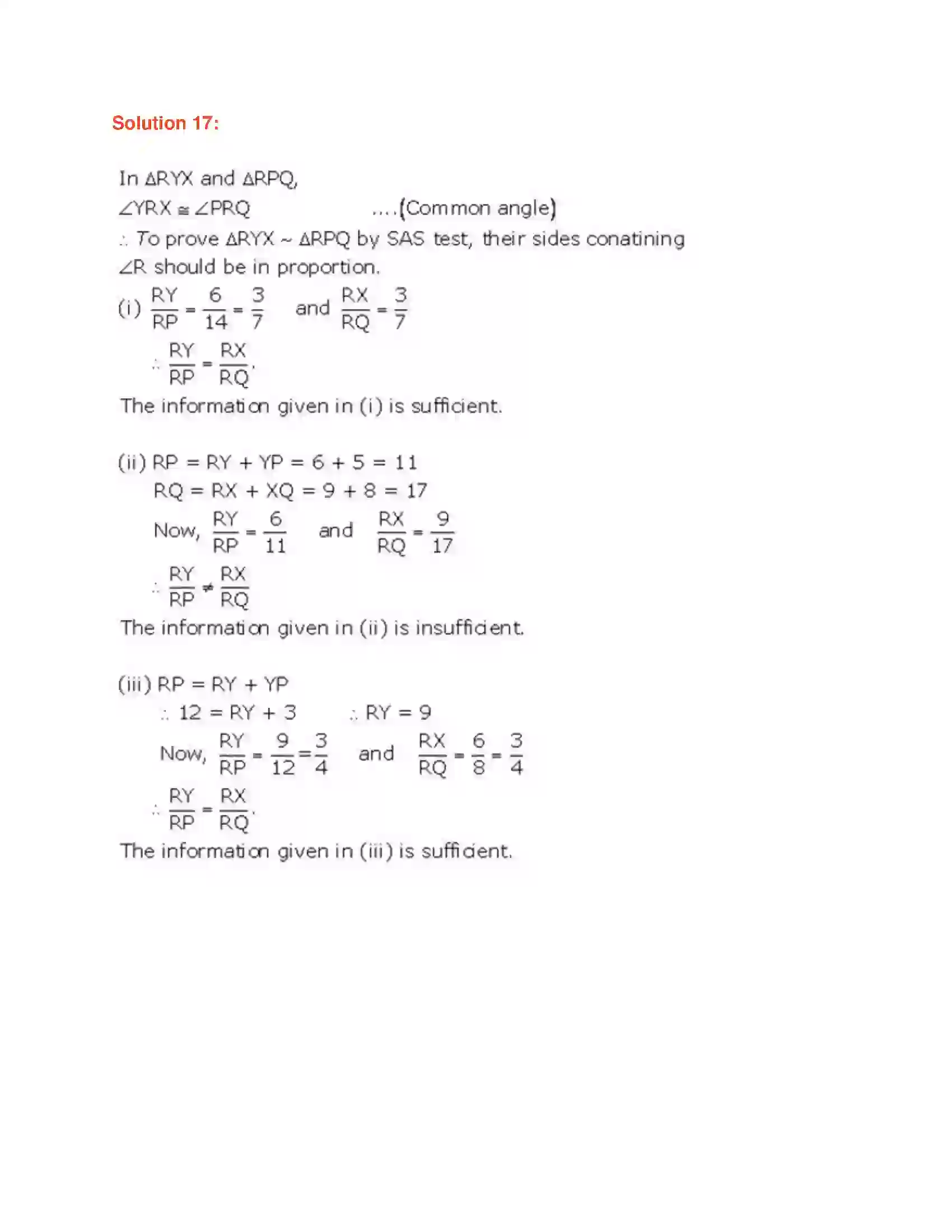 Maharashtra Board Class 9th Geometry Triangles Solution 18