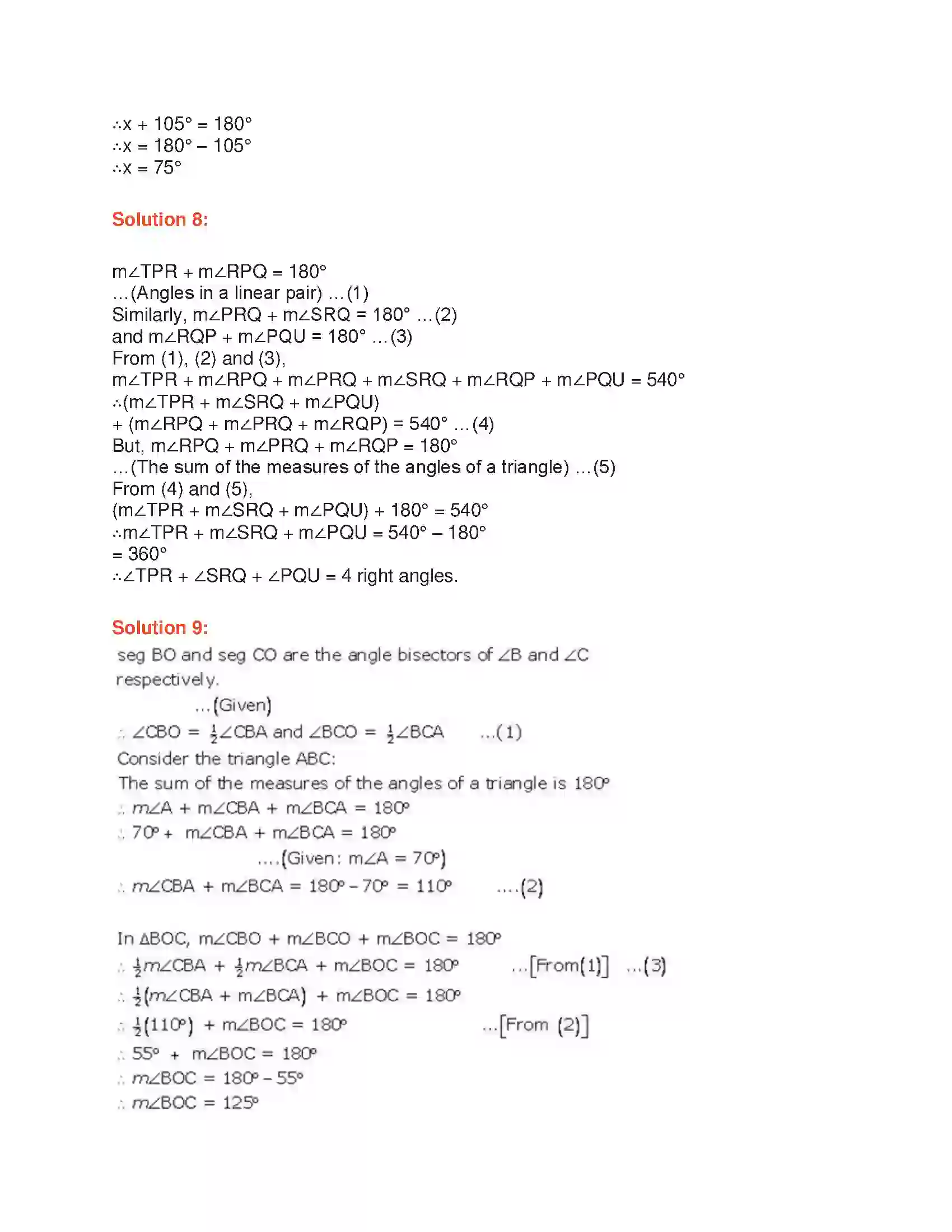 Maharashtra Board Class 9th Geometry Triangles Solution 8