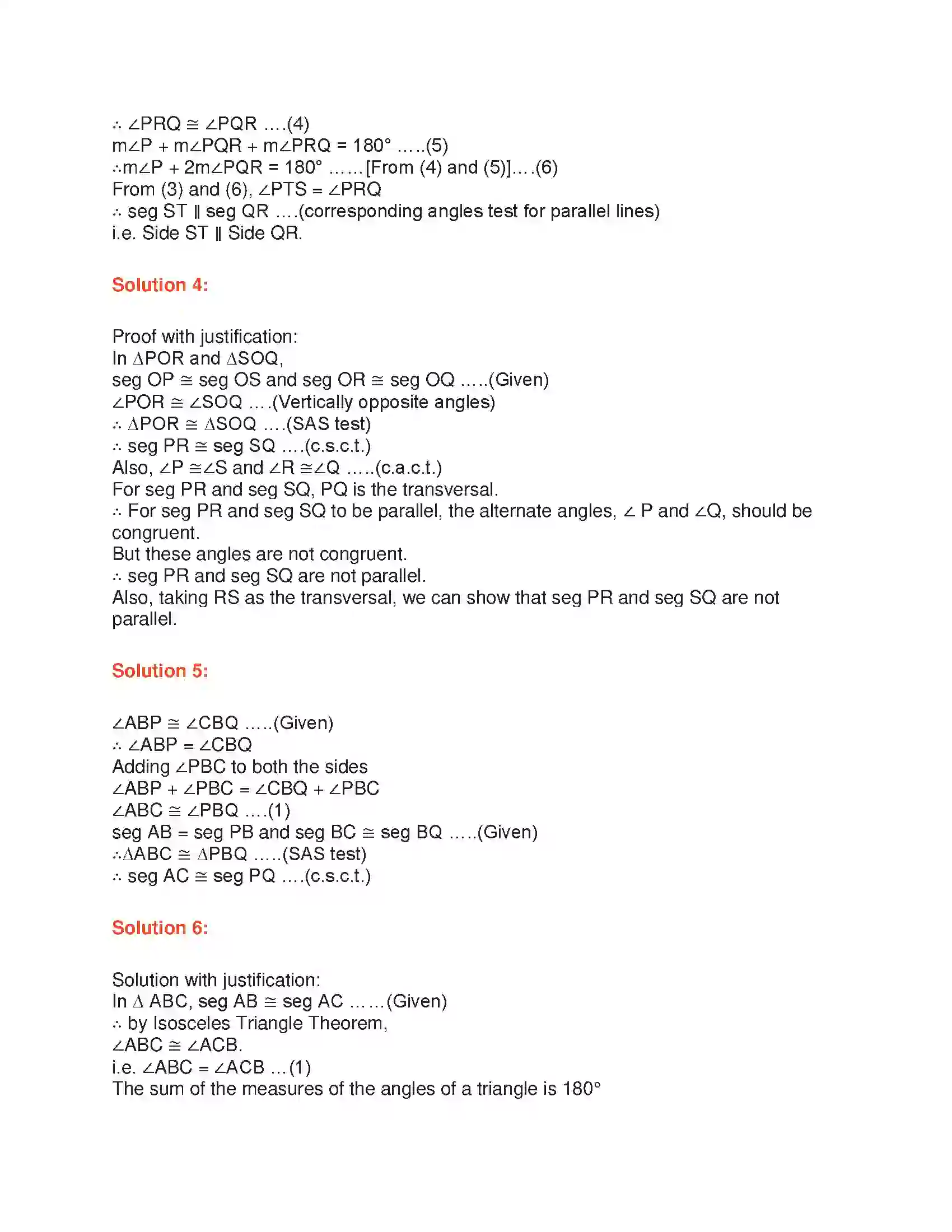 Maharashtra Board Class 9th Geometry Congruence of Triangles Solution 2