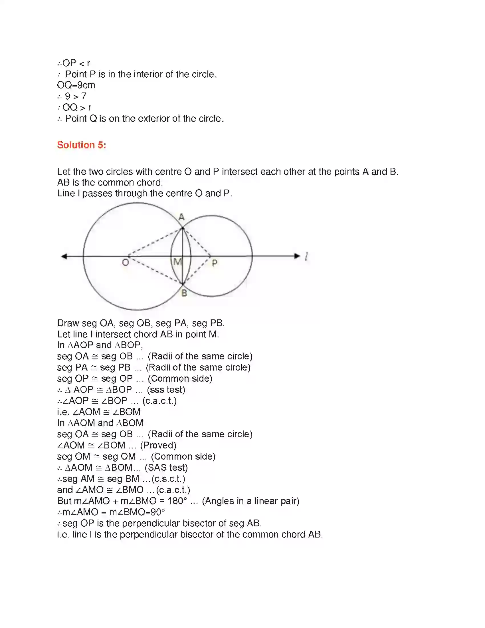 Maharashtra Board Class 9th Geometry Circle Solution 2