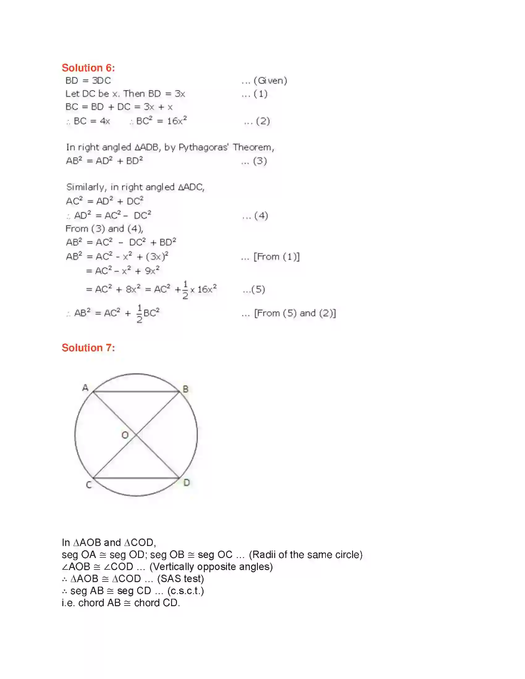 Maharashtra Board Class 9th Geometry Circle Solution 3