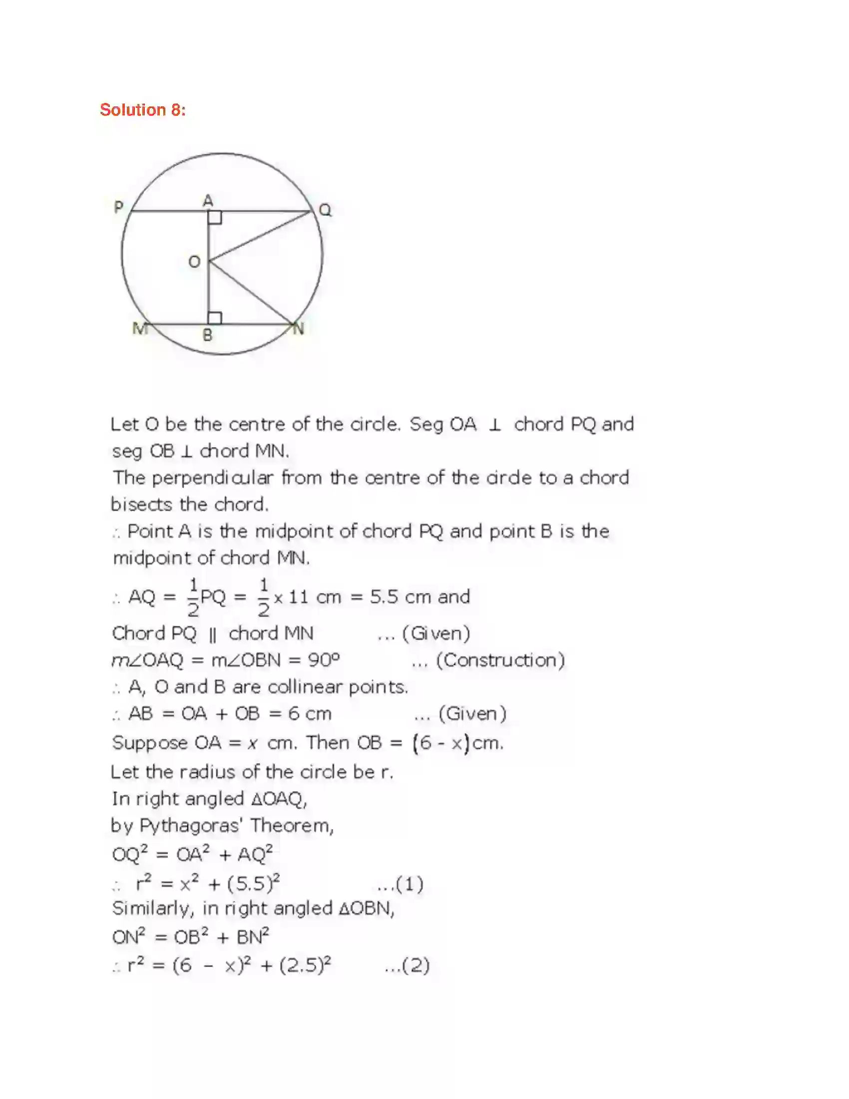 Maharashtra Board Class 9th Geometry Circle Solution 4