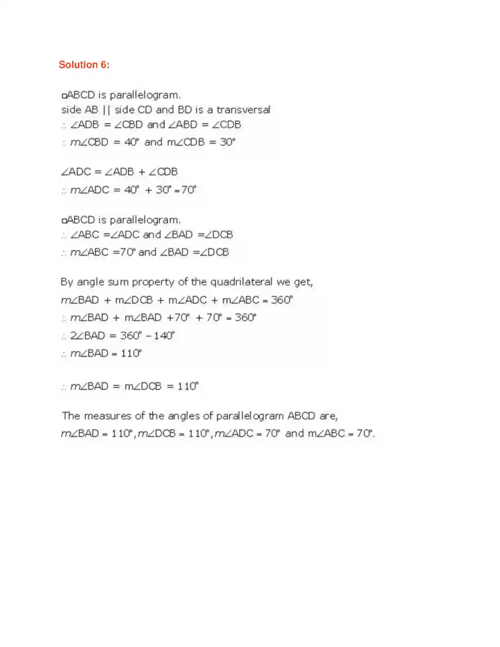 Maharashtra Board Class 9th Geometry Quadrilaterals Solution 7