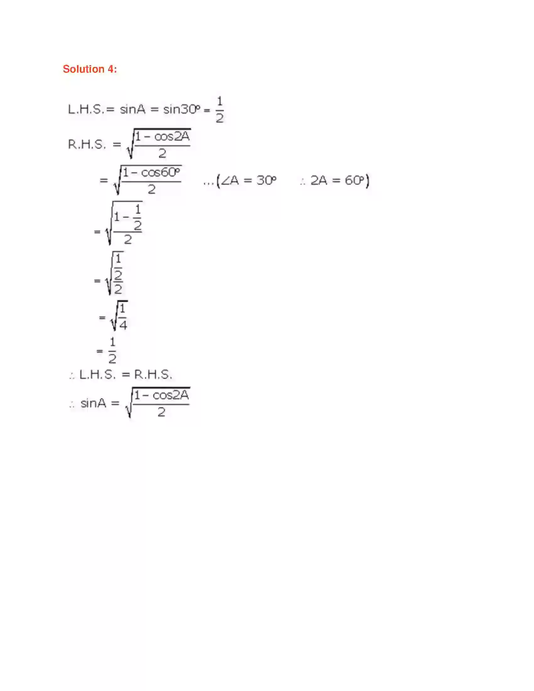 Maharashtra Board Class 9th Geometry Trigonometry Solution 8