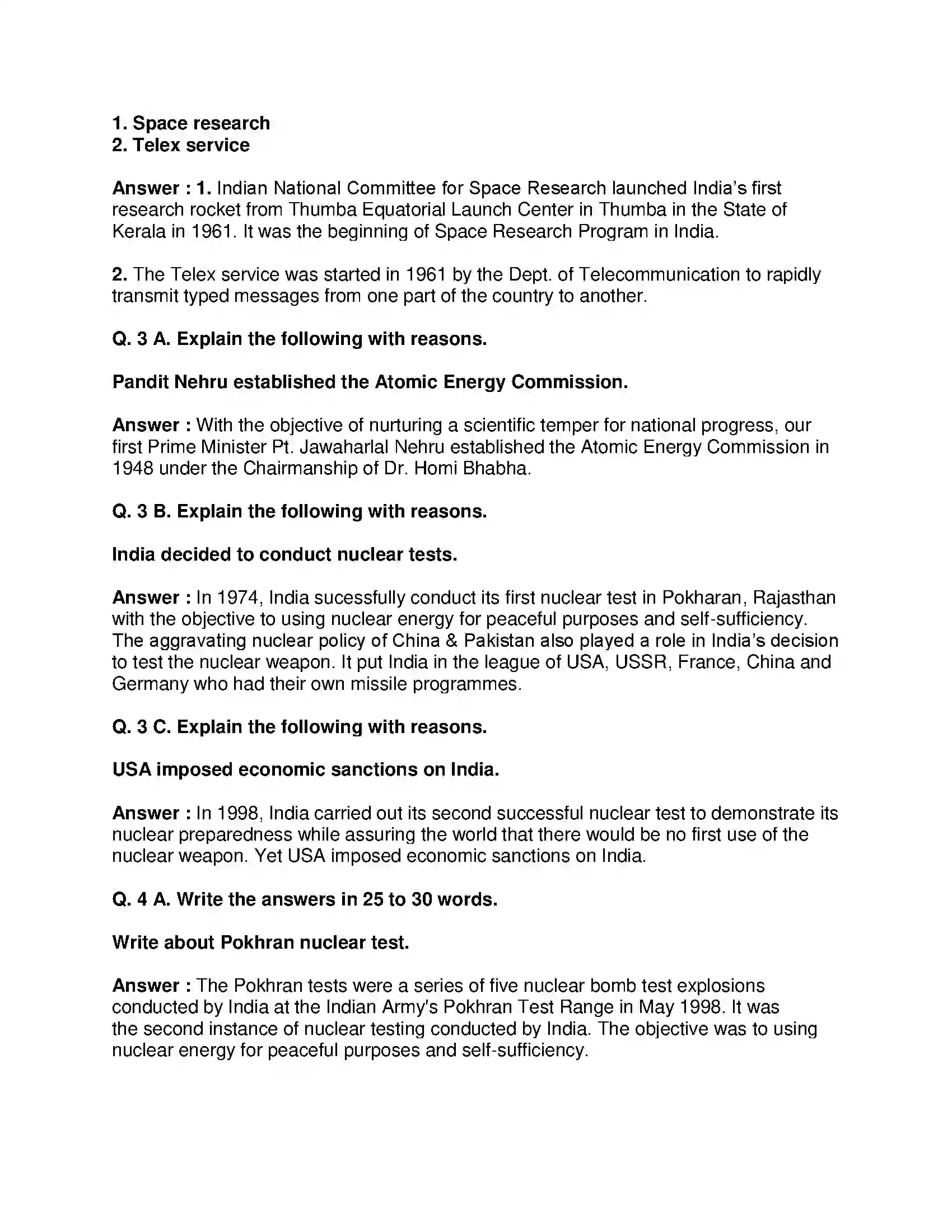 Maharashtra Board Class 9th History - English Medium Science and Technology Solution 3