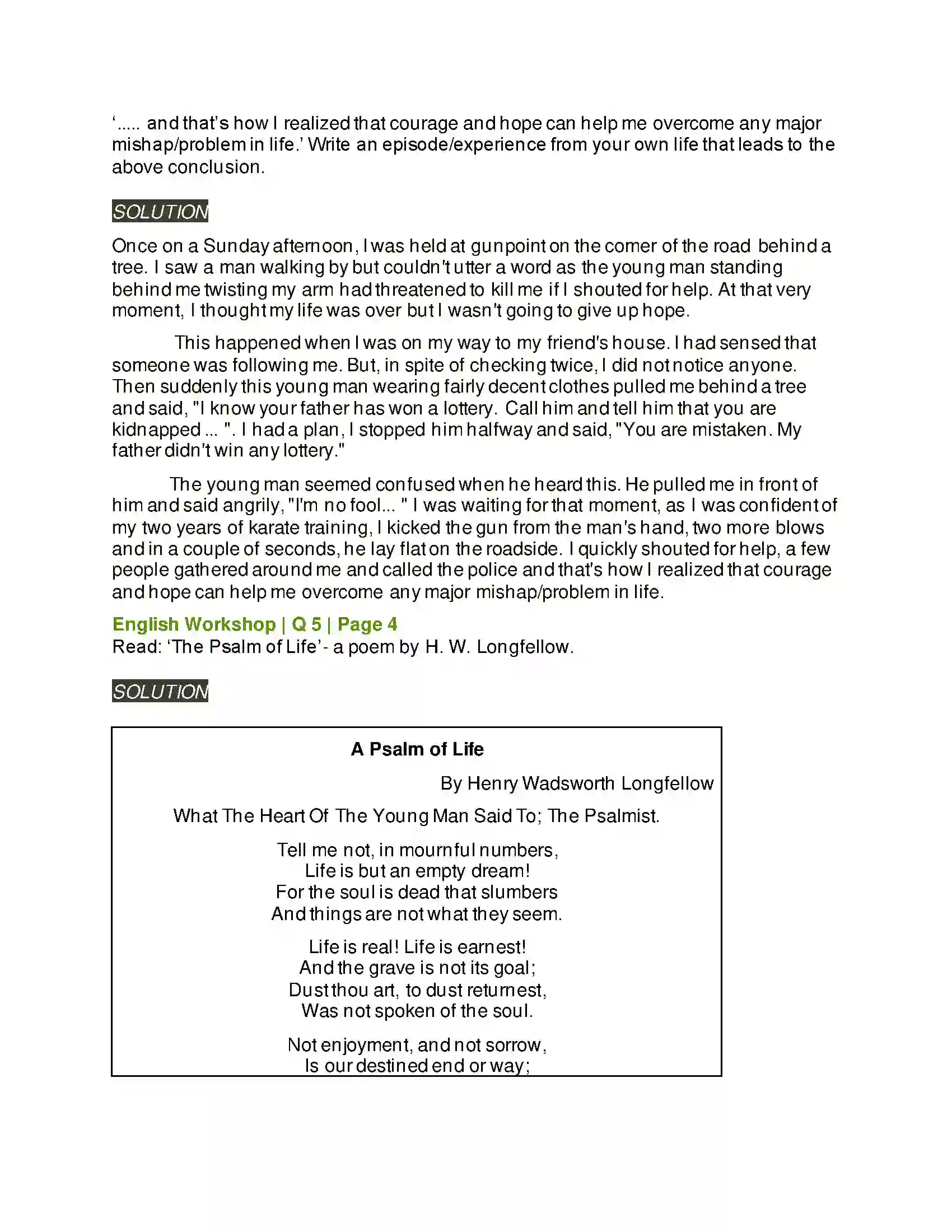 Maharashtra Board Class 9th Kumarbharati - English Medium 1.1 Life Solution 6
