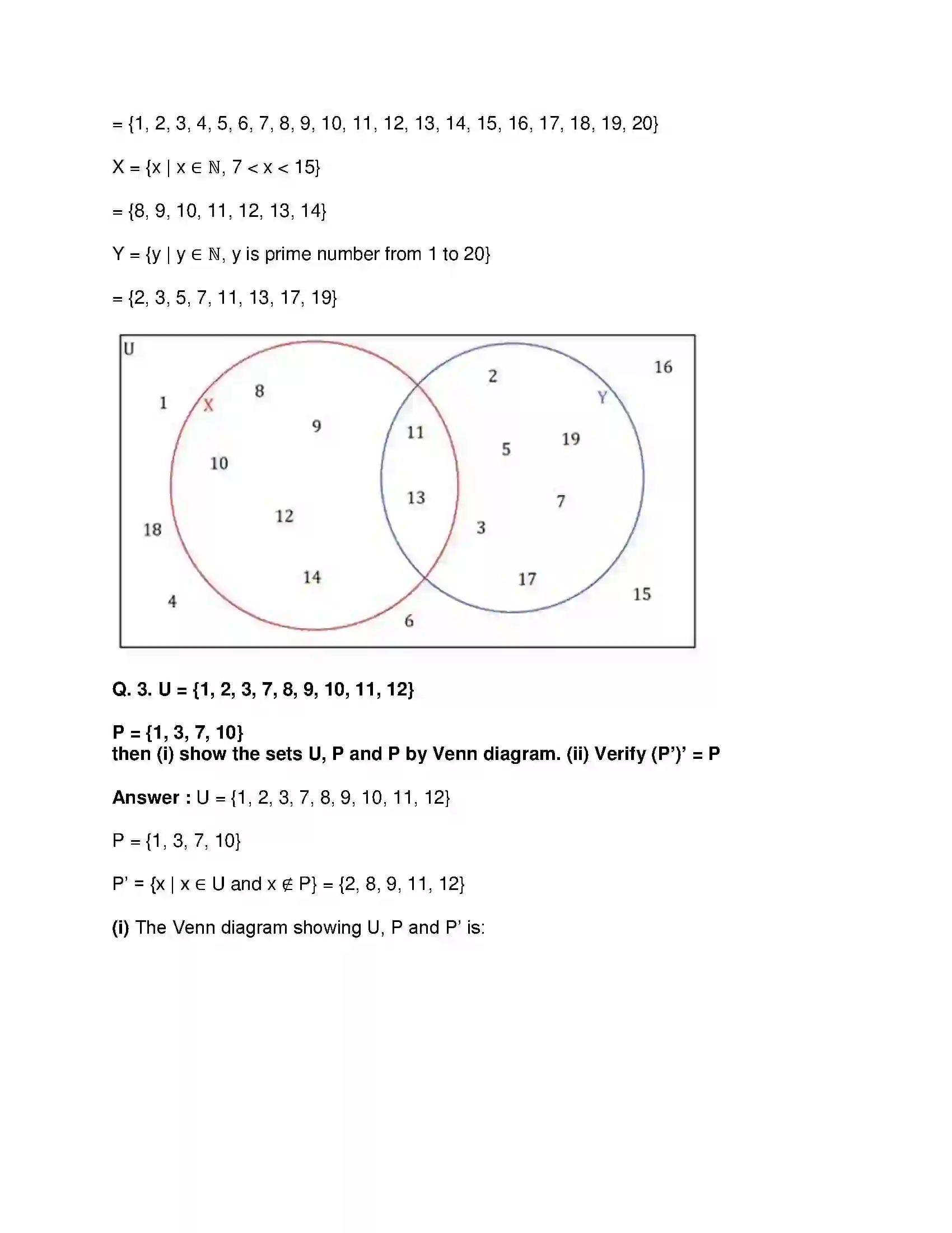 Maharashtra Board Class 9th Mathematics Part-I - English Medium Sets Solution 8
