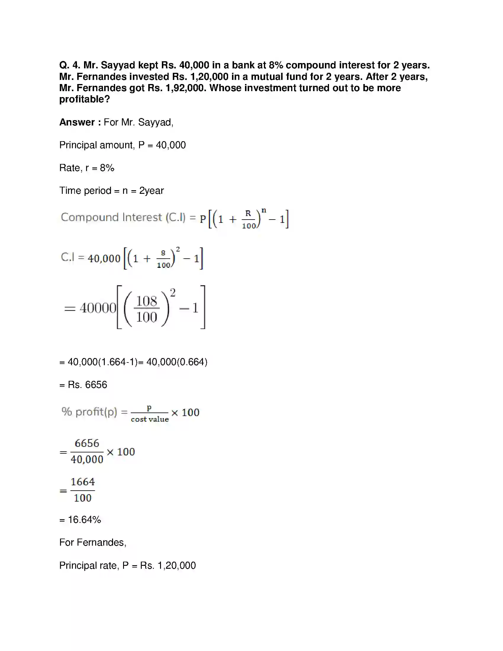 Maharashtra Board Class 9th Mathematics Part-I - English Medium Financial Planning Solution 4