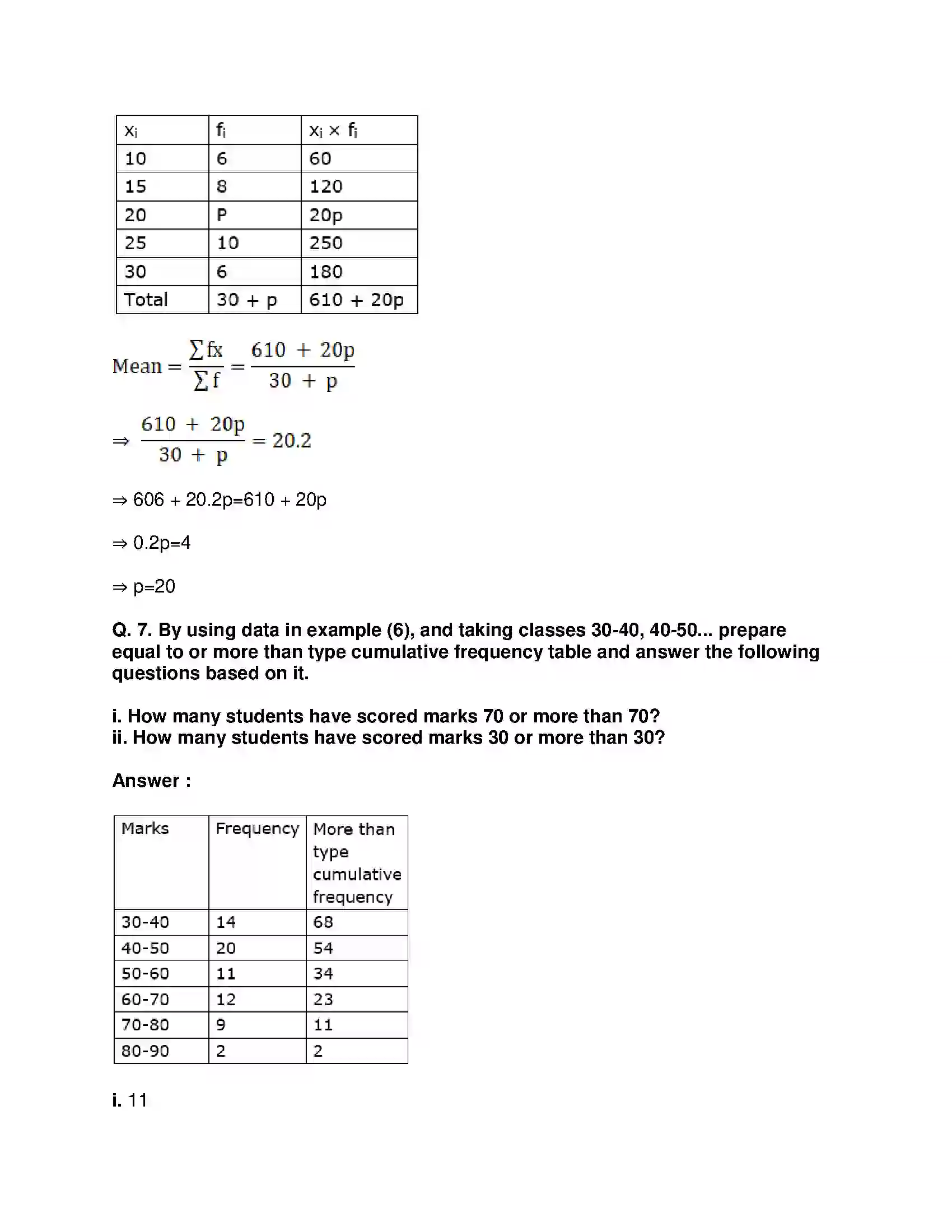 Maharashtra Board Class 9th Mathematics Part-I - English Medium Statistics Solution 26