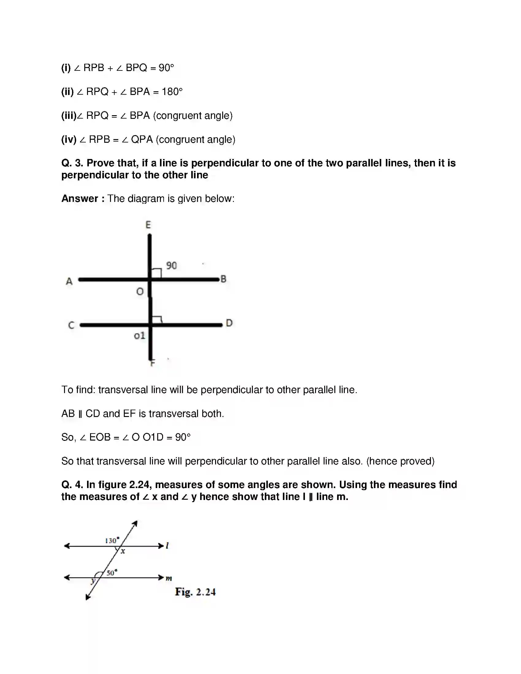 Maharashtra Board Class 9th Mathematics Part-II - English Medium Parallel Lines Solution 15