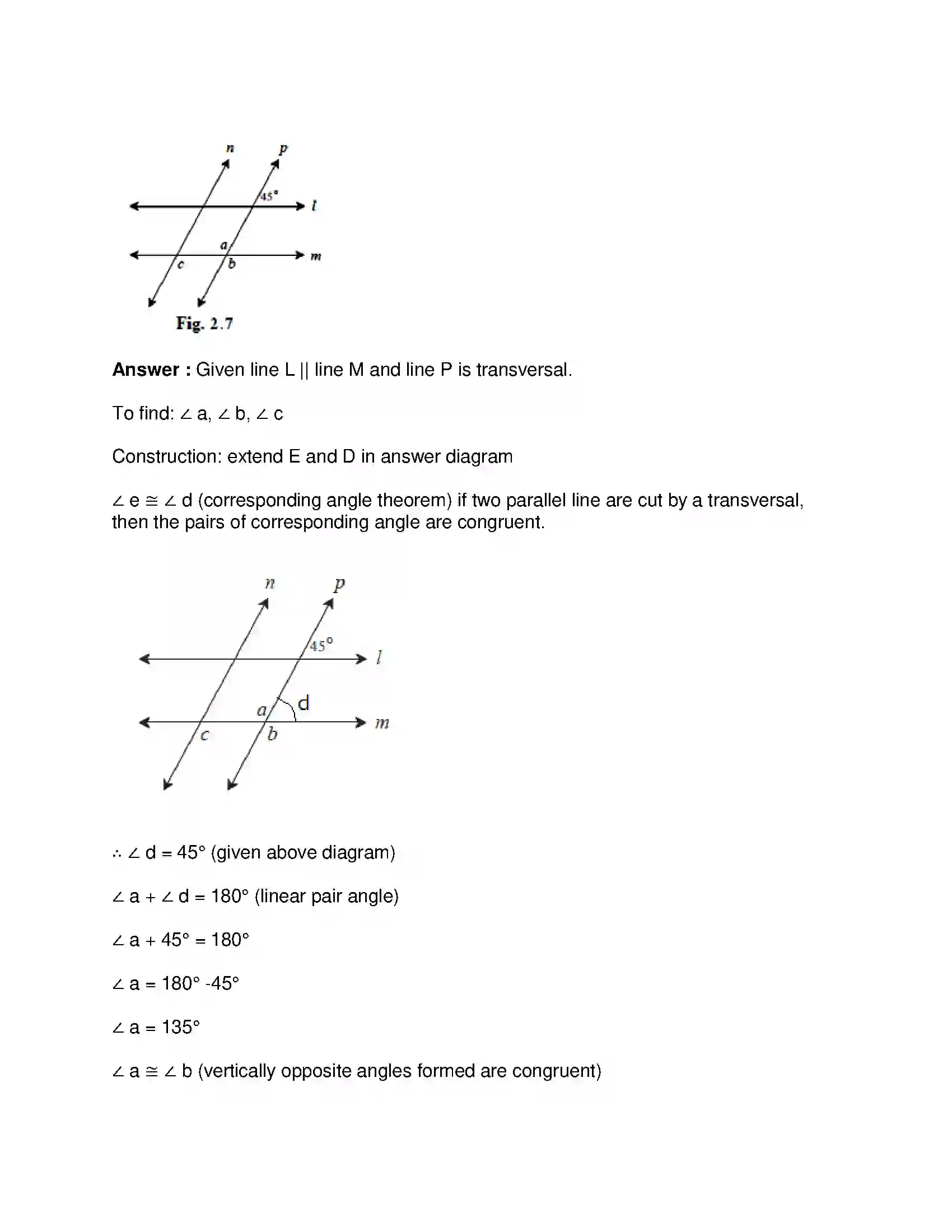 Maharashtra Board Class 9th Mathematics Part-II - English Medium Parallel Lines Solution 4