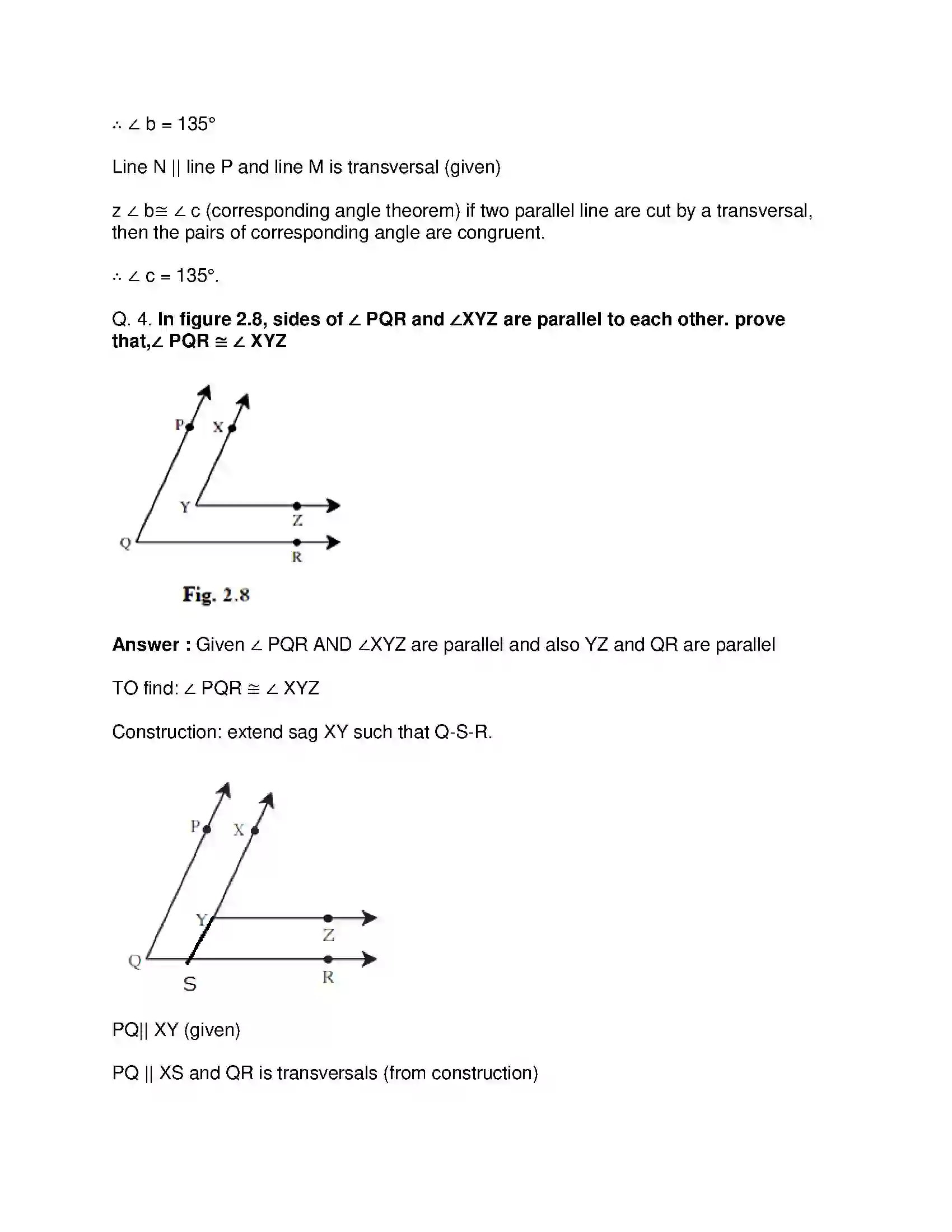Maharashtra Board Class 9th Mathematics Part-II - English Medium Parallel Lines Solution 5