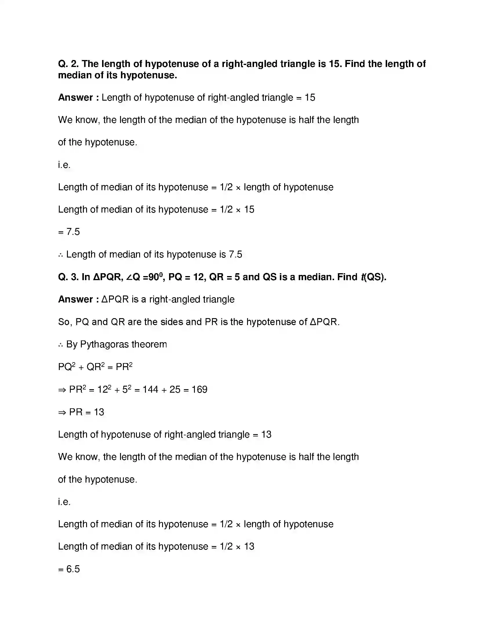Maharashtra Board Class 9th Mathematics Part-II - English Medium Triangles Solution 18