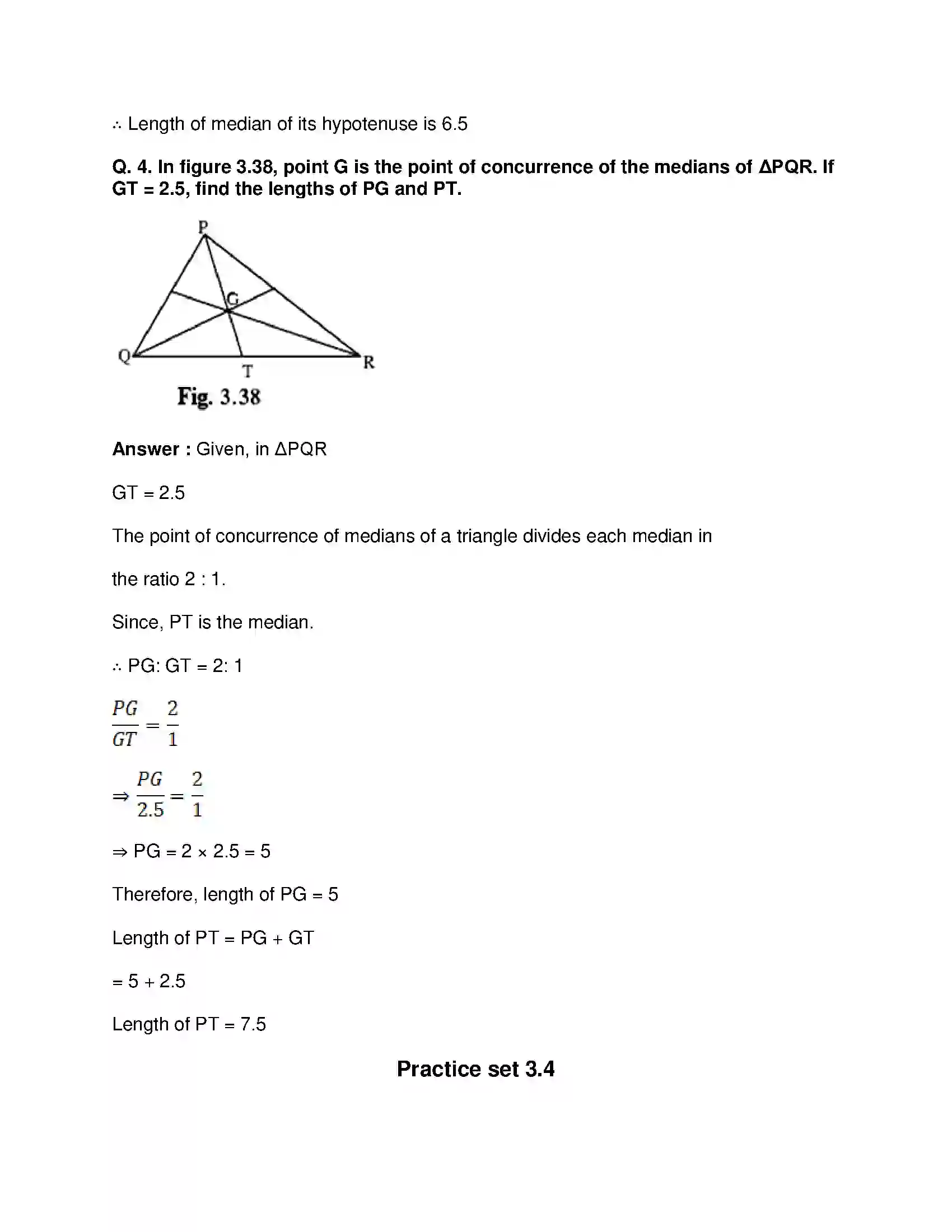 Maharashtra Board Class 9th Mathematics Part-II - English Medium Triangles Solution 19