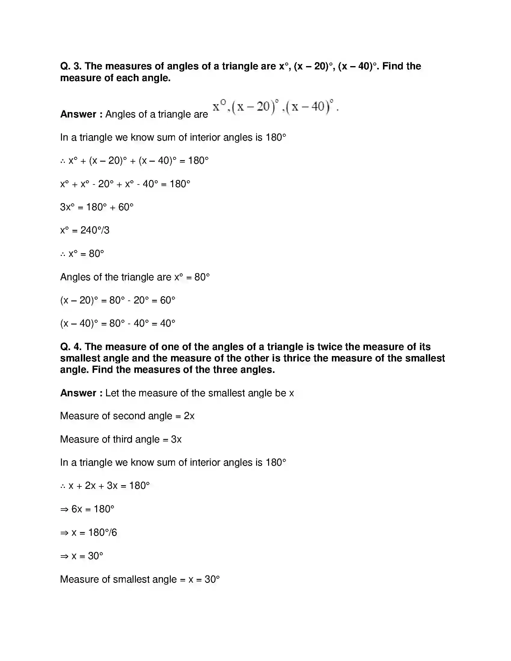 Maharashtra Board Class 9th Mathematics Part-II - English Medium Triangles Solution 2
