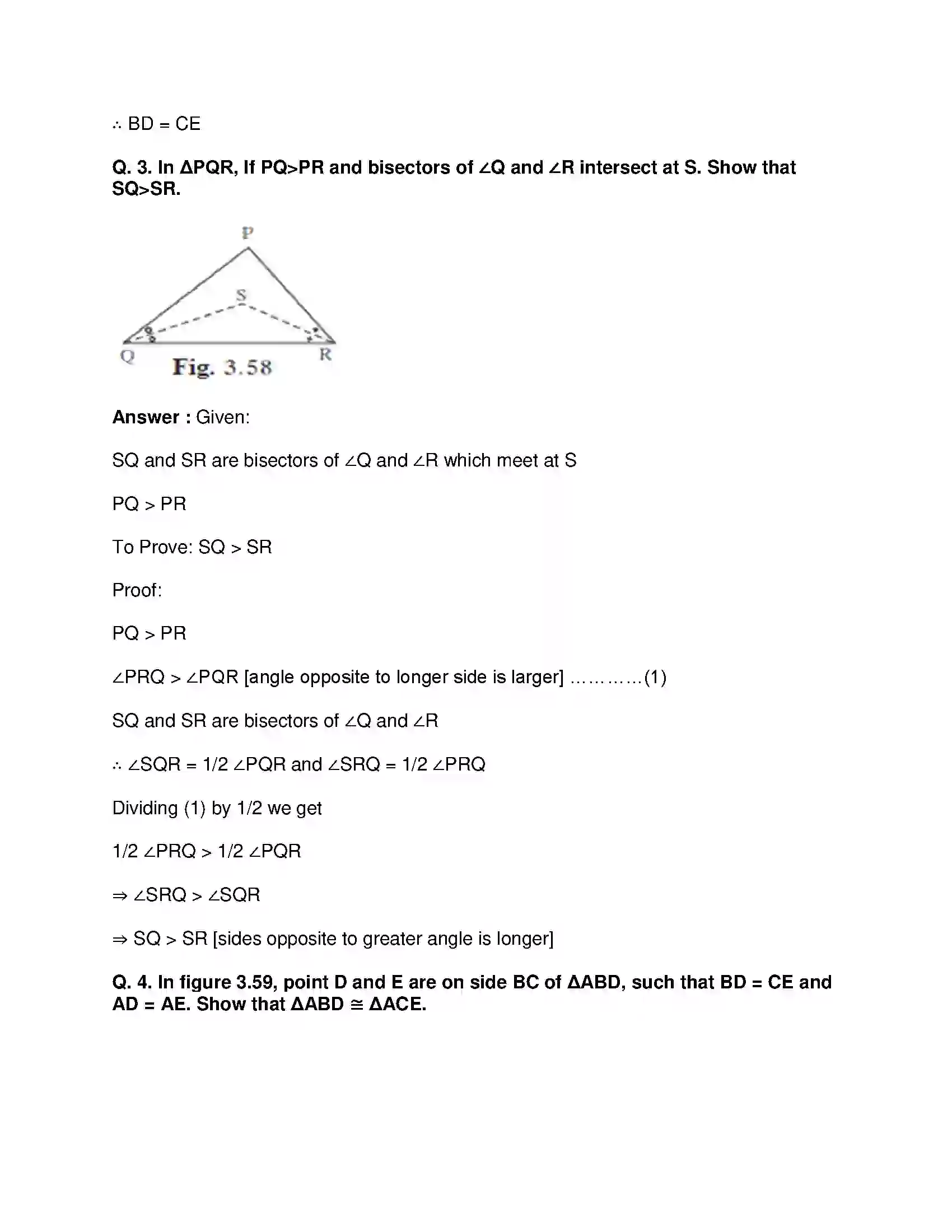 Maharashtra Board Class 9th Mathematics Part-II - English Medium Triangles Solution 30