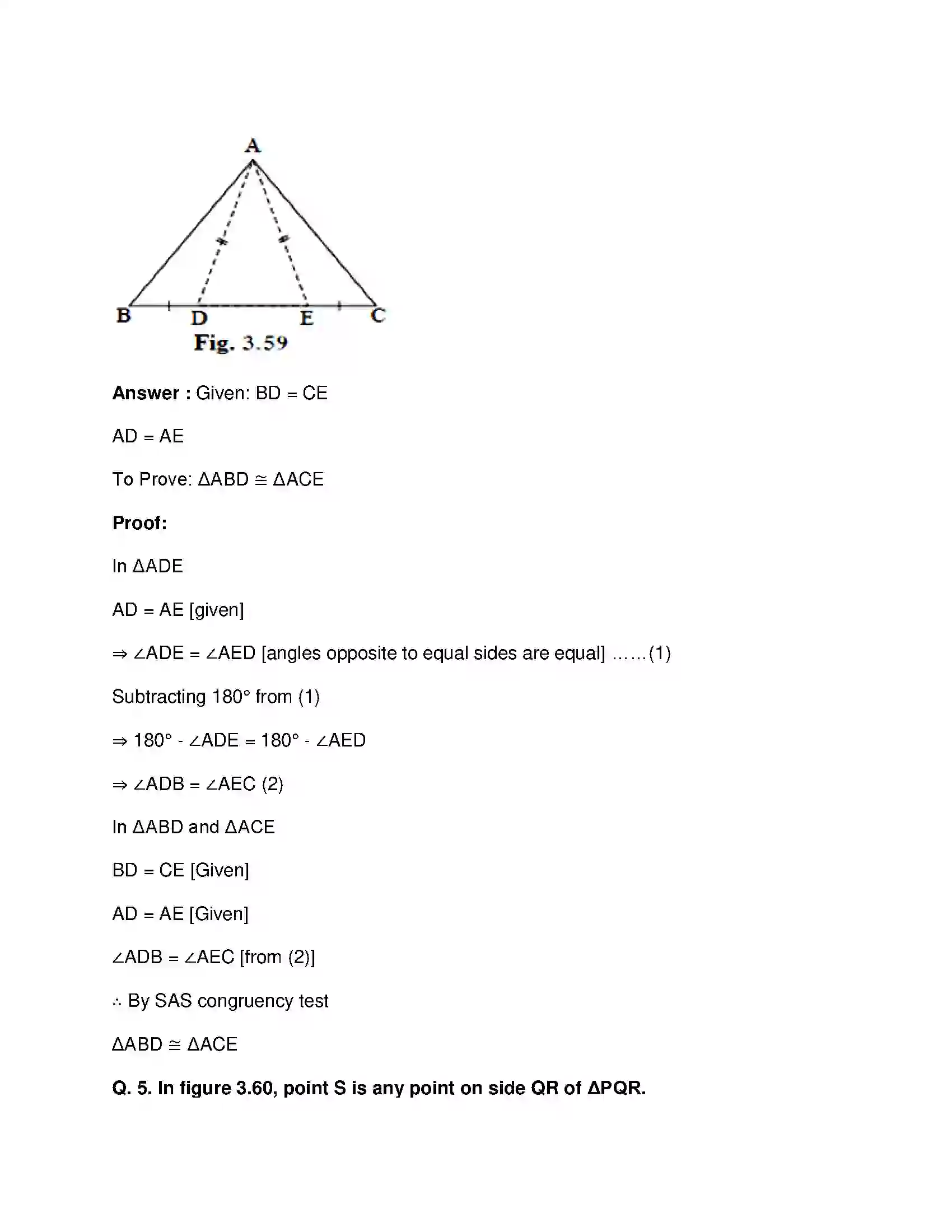 Maharashtra Board Class 9th Mathematics Part-II - English Medium Triangles Solution 31