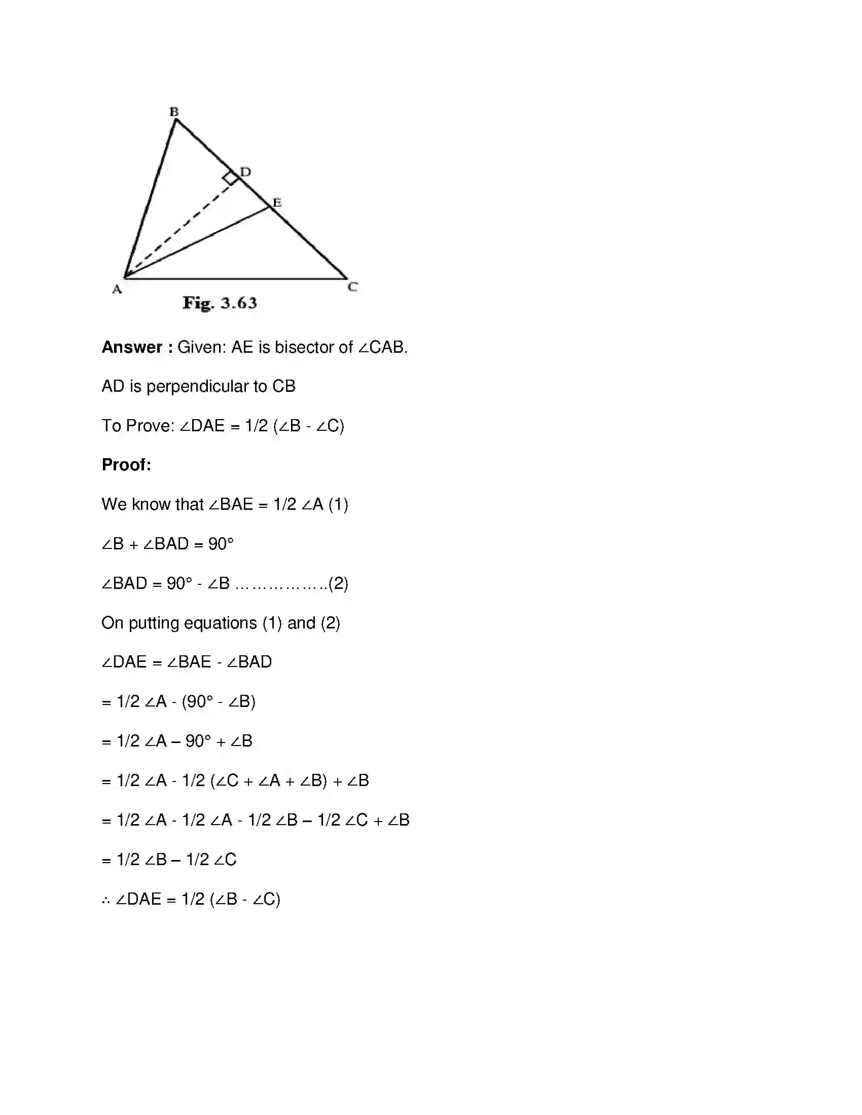 Maharashtra Board Class 9th Mathematics Part-II - English Medium Triangles Solution 35