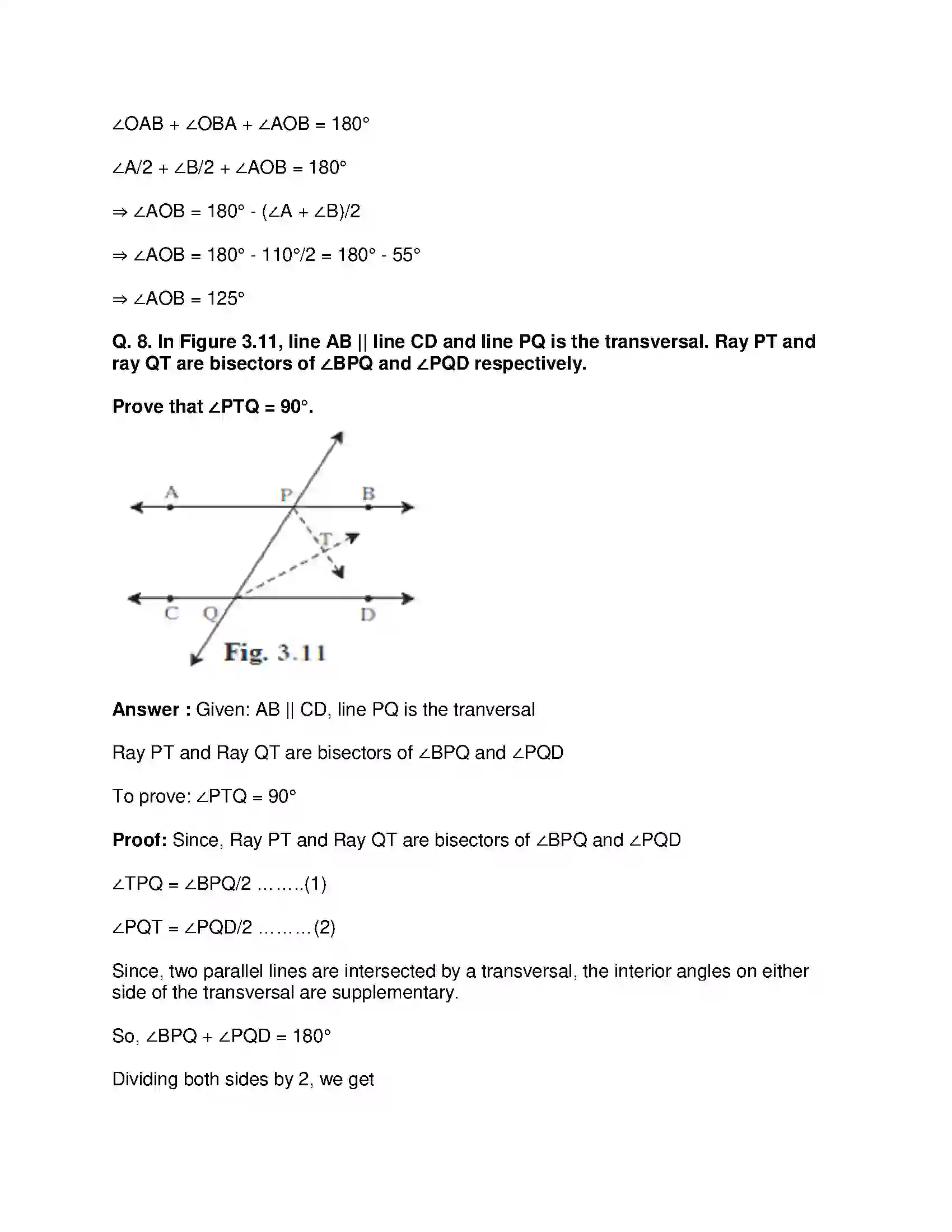 Maharashtra Board Class 9th Mathematics Part-II - English Medium Triangles Solution 6