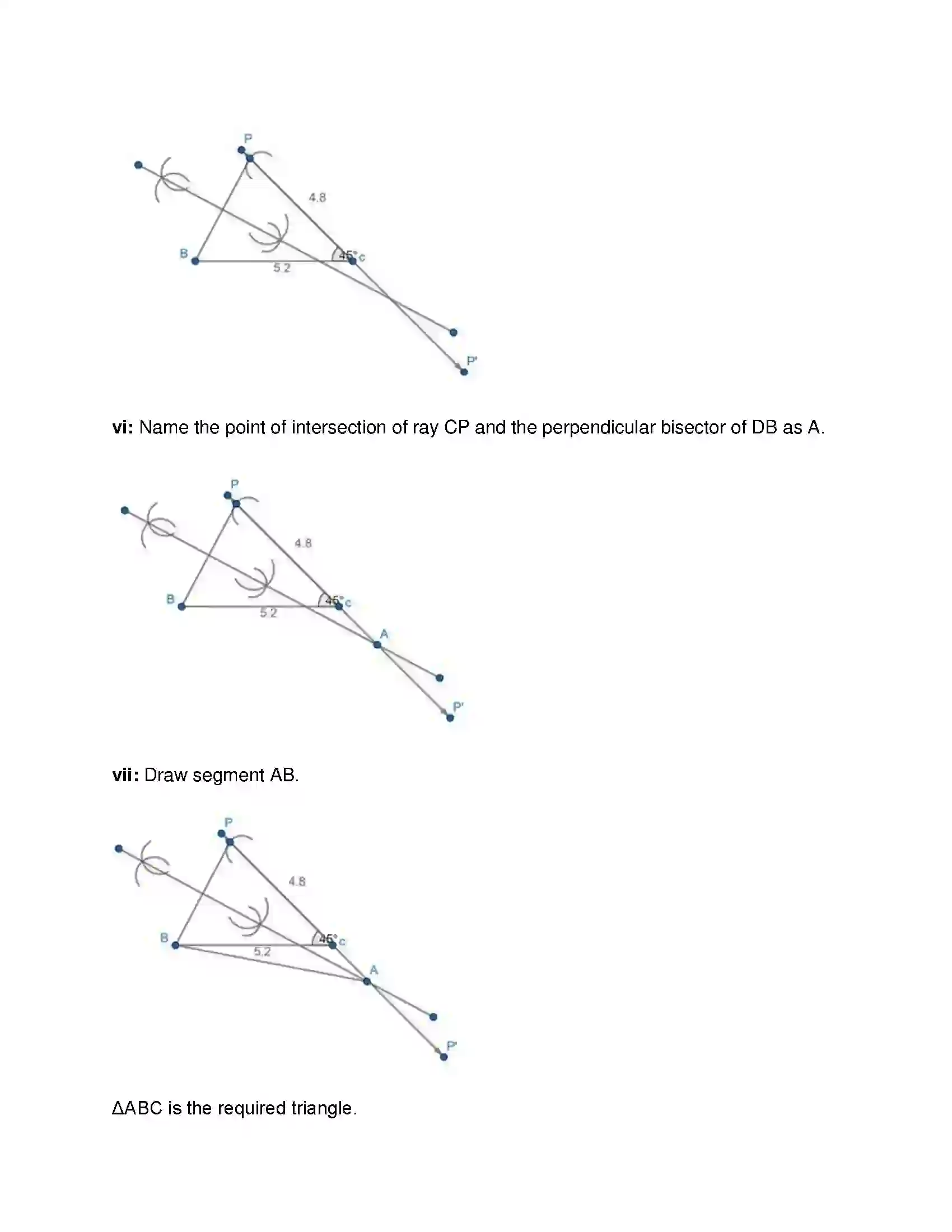 Maharashtra Board Class 9th Mathematics Part-II - English Medium Constructions of Triangles Solution 10