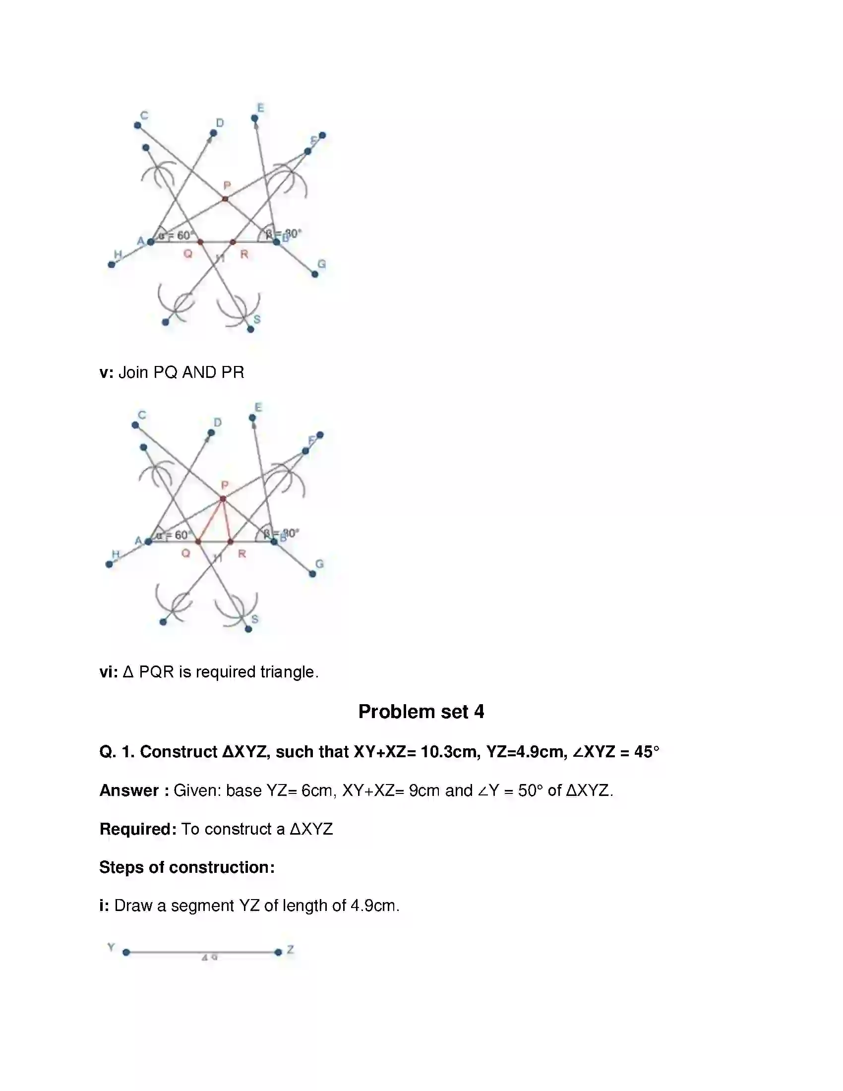 Maharashtra Board Class 9th Mathematics Part-II - English Medium Constructions of Triangles Solution 24