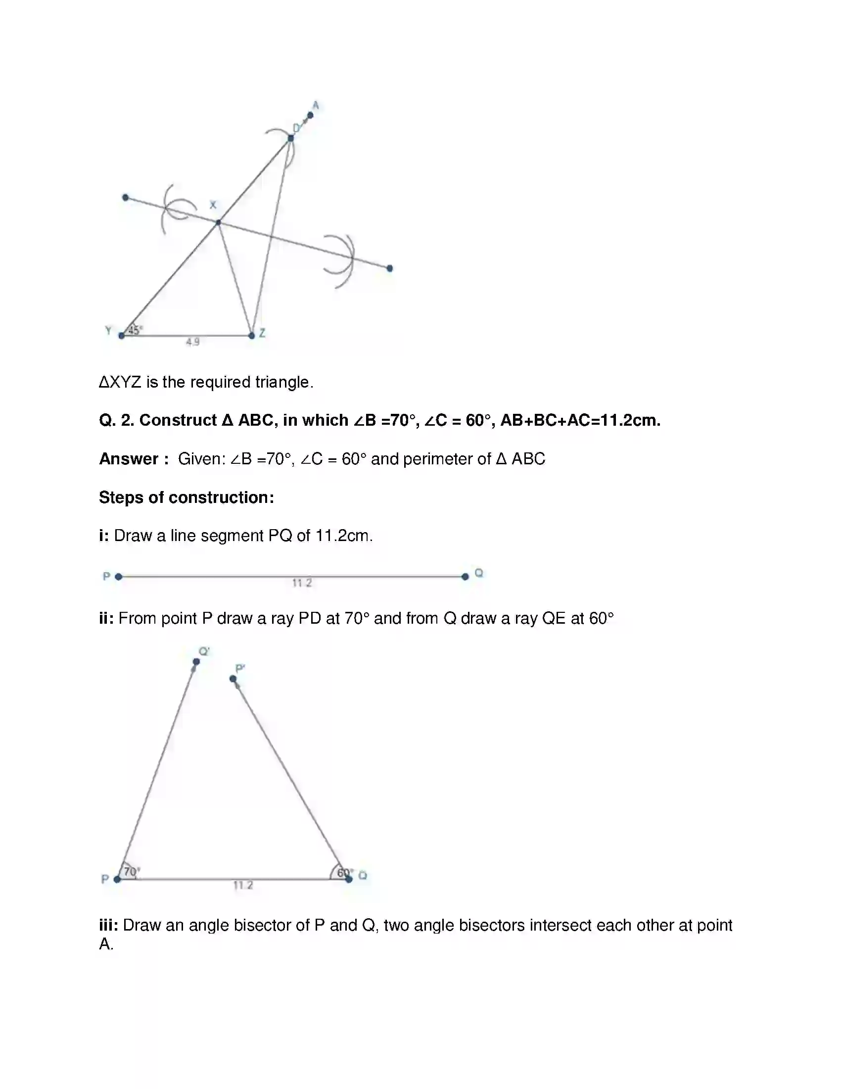 Maharashtra Board Class 9th Mathematics Part-II - English Medium Constructions of Triangles Solution 27