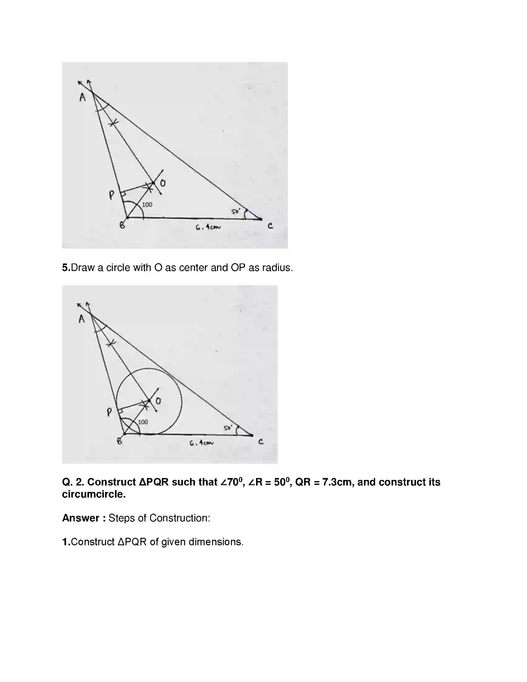 Maharashtra Board Class 9th Mathematics Part-II - English Medium Circles Solution 11