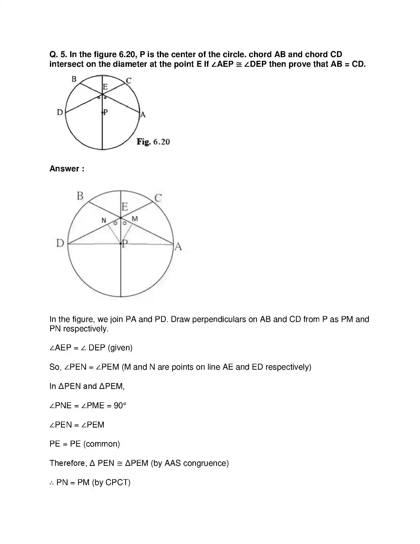 Maharashtra Board Class 9th Mathematics Part-II - English Medium Circles Solution 28