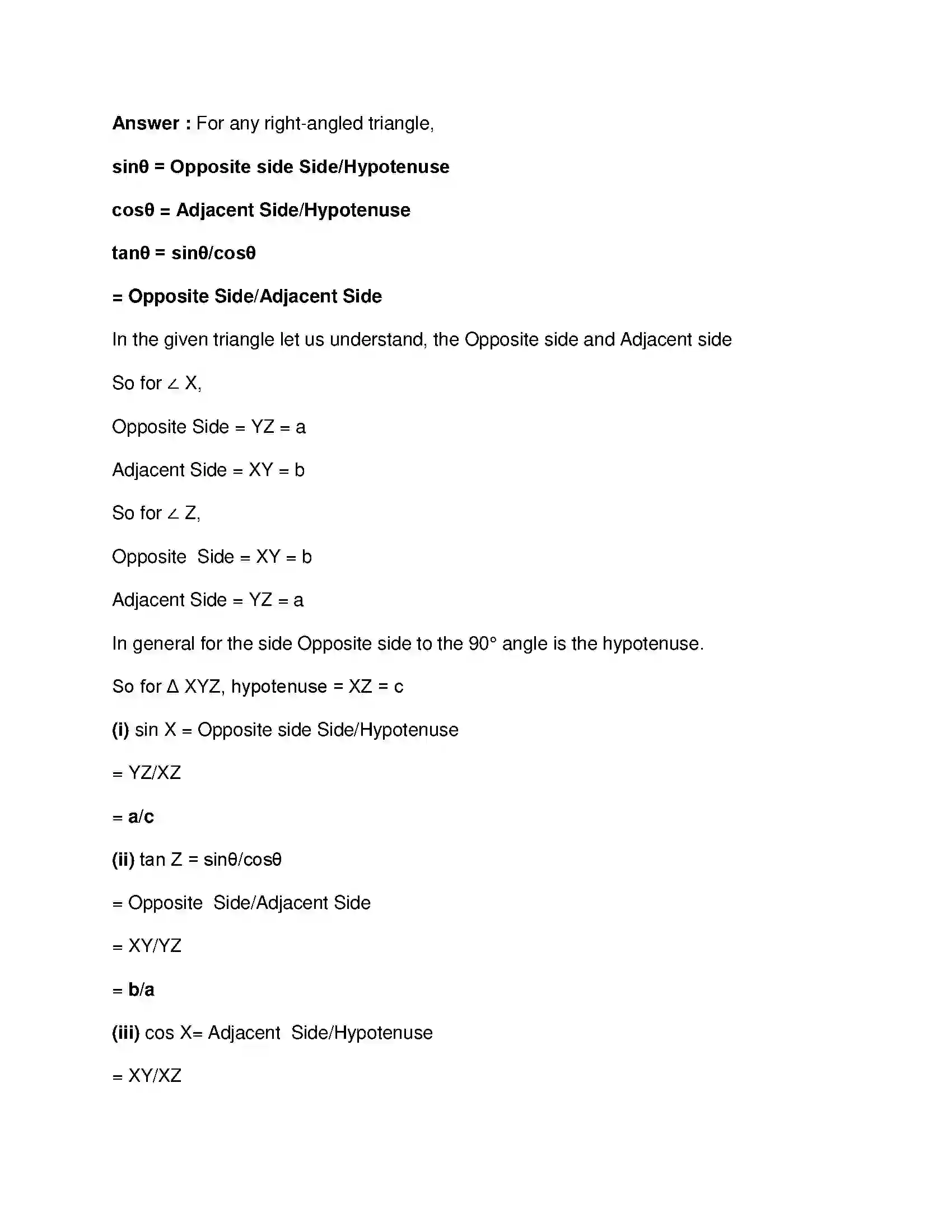 Maharashtra Board Class 9th Mathematics Part-II - English Medium Trigonometry Solution 3
