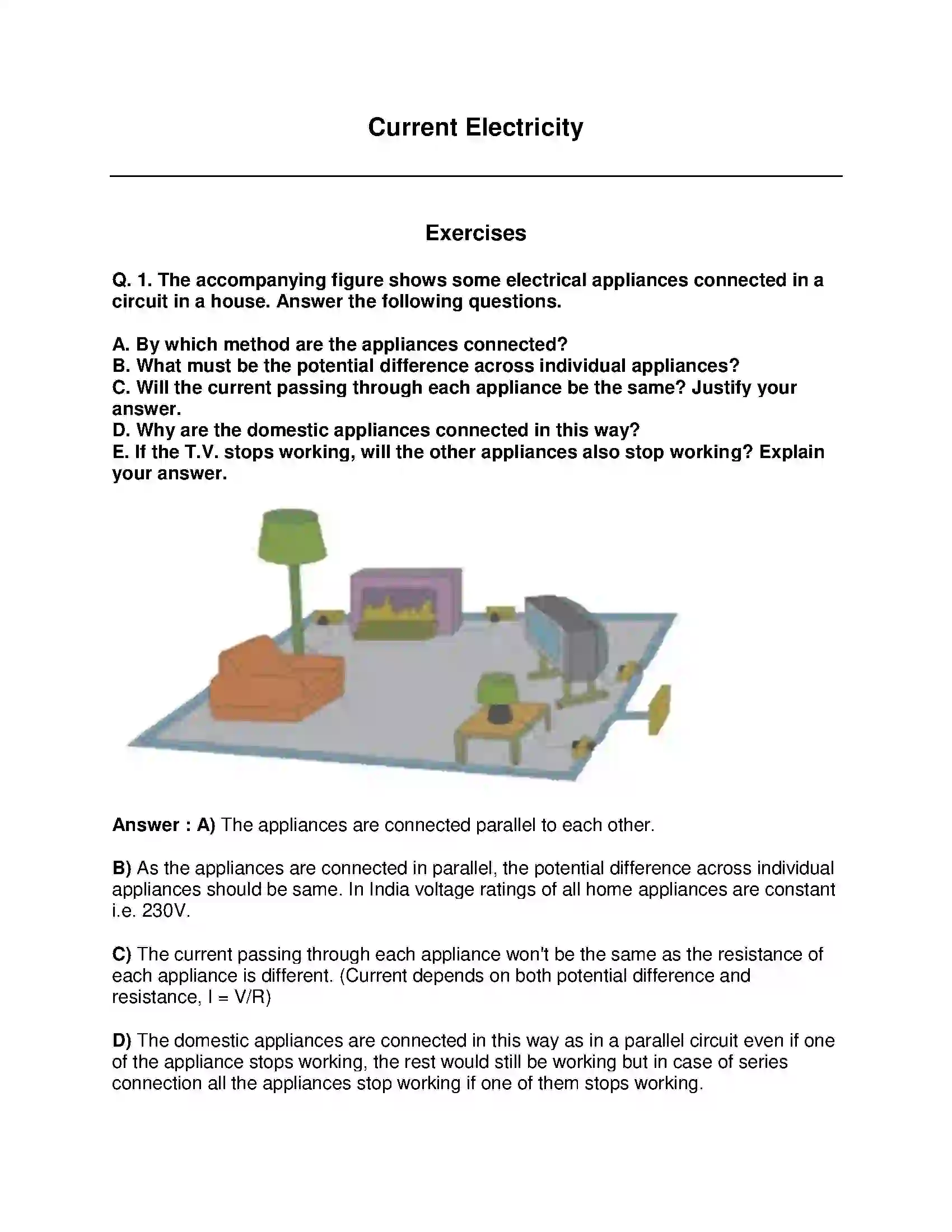 Maharashtra Board Class 9th Science & Technology - English Medium Current Electricity Solution 1