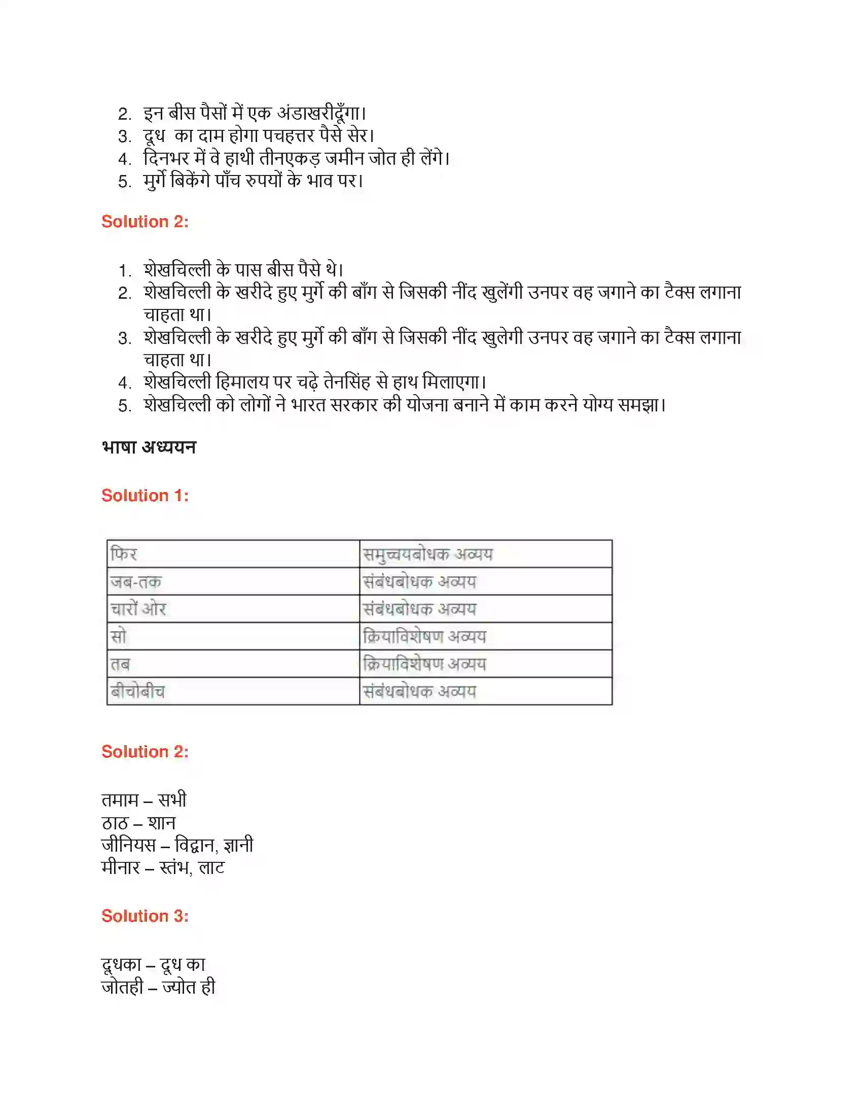 Maharashtra Board Class 9th लोकभारती शेखचिल्ली Solution 2