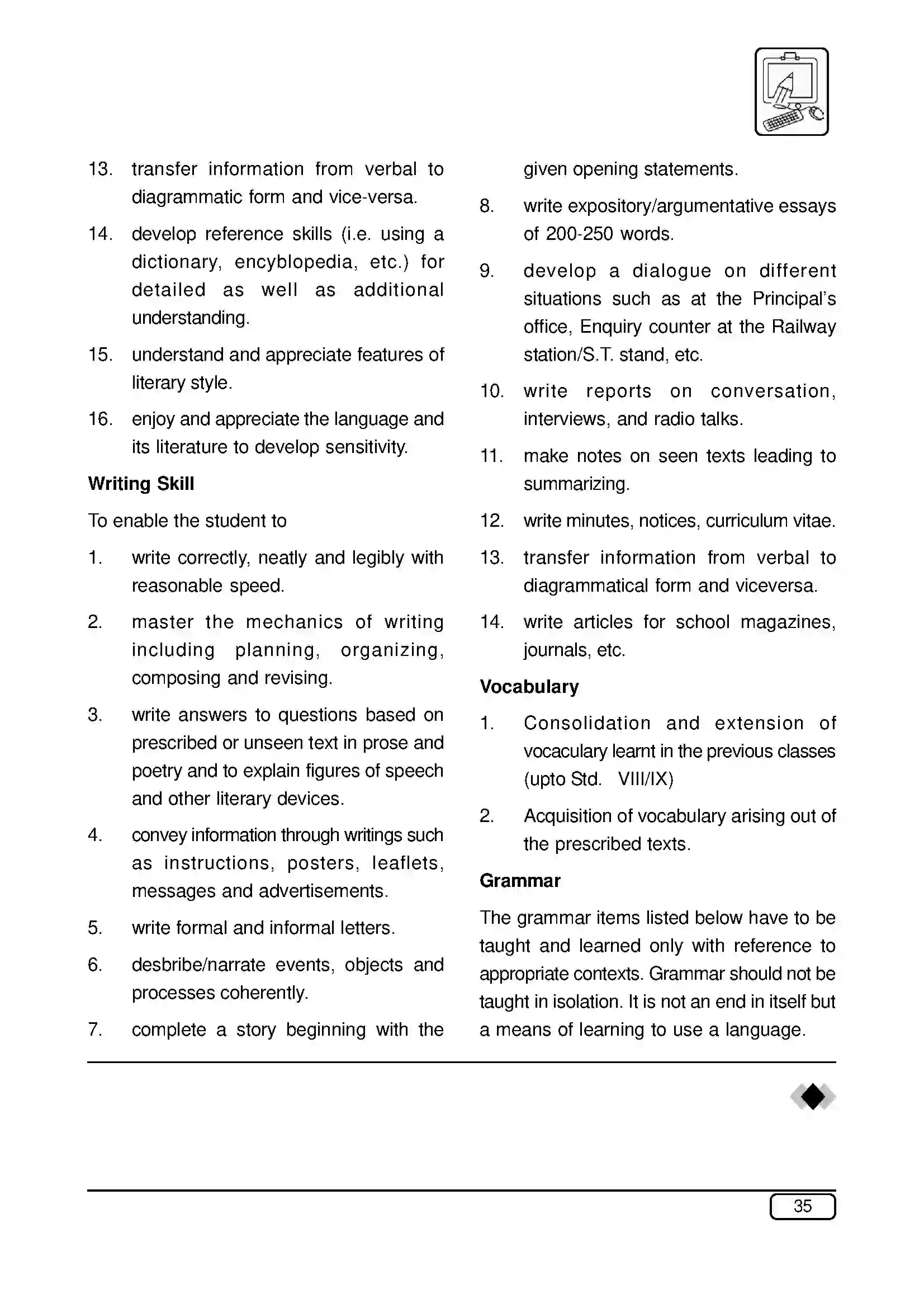Maharashtra Board Class 10th 2025-26 English Syllabus 4